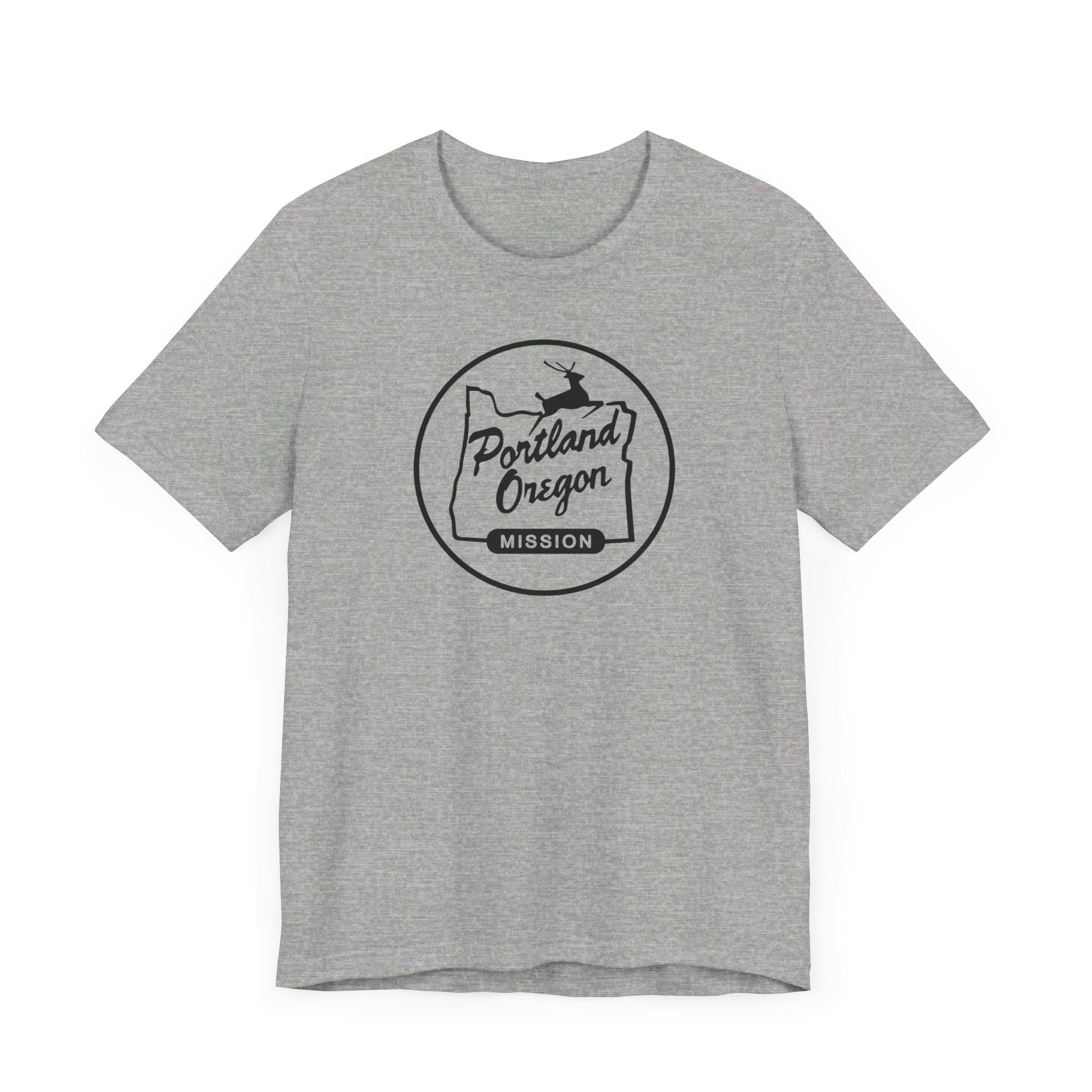 Oregon Portland Mission Circular Monochrome Logo T-Shirt - Latter-Day Saint LDS Missionary Gift - Book of Mormon