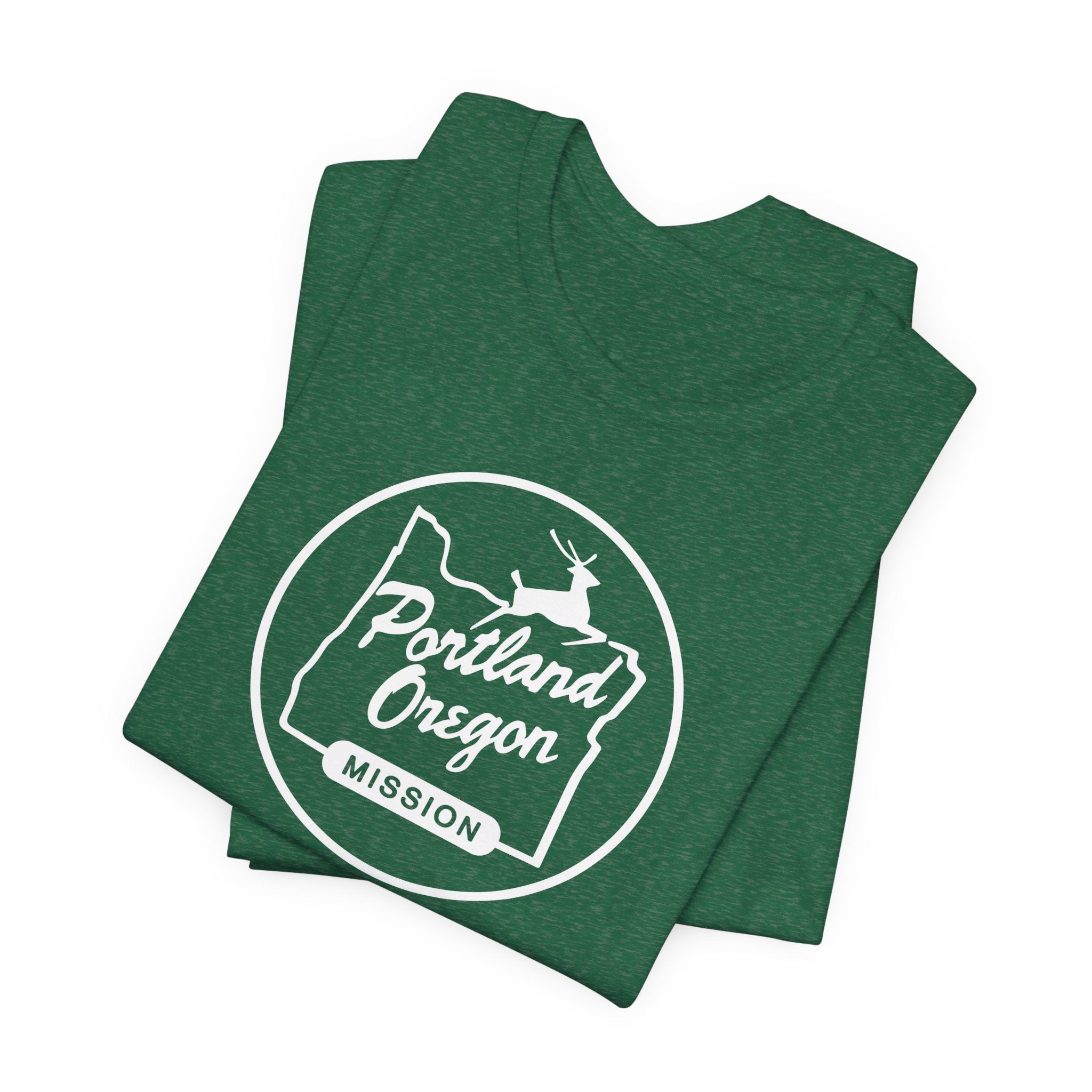Oregon Portland Mission Circular Monochrome Logo T-Shirt - Latter-Day Saint LDS Missionary Gift - Book of Mormon