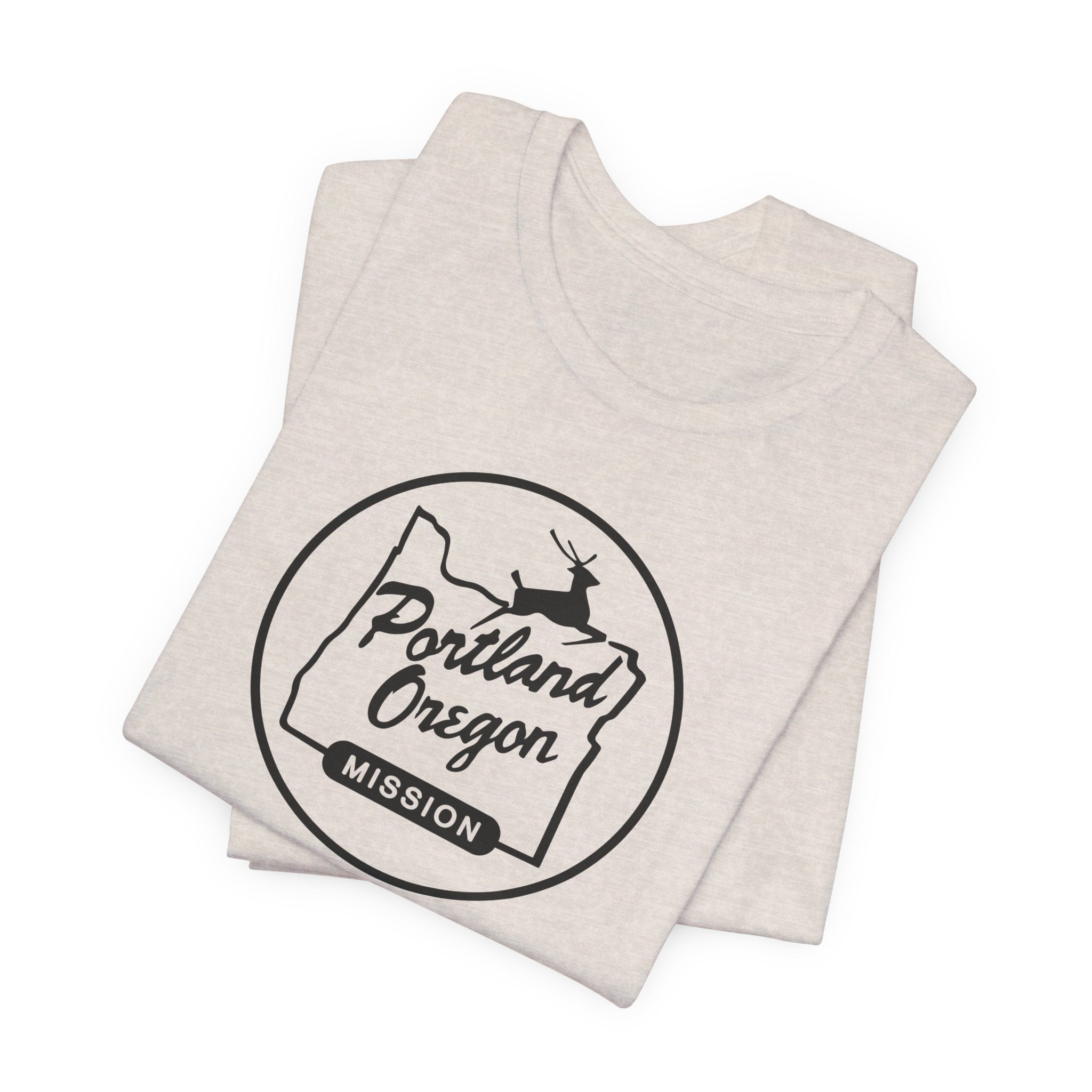 Oregon Portland Mission Circular Monochrome Logo T-Shirt - Latter-Day Saint LDS Missionary Gift - Book of Mormon