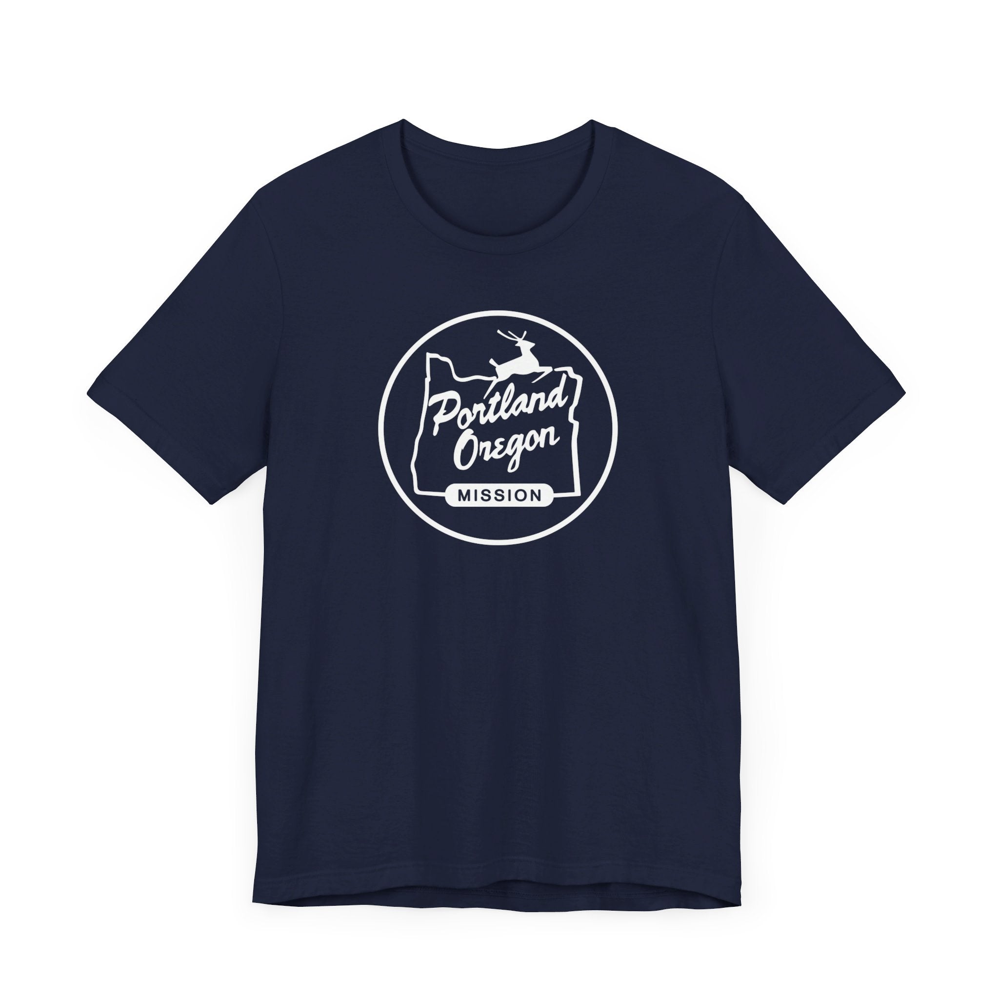 Oregon Portland Mission Circular Monochrome Logo T-Shirt - Latter-Day Saint LDS Missionary Gift - Book of Mormon