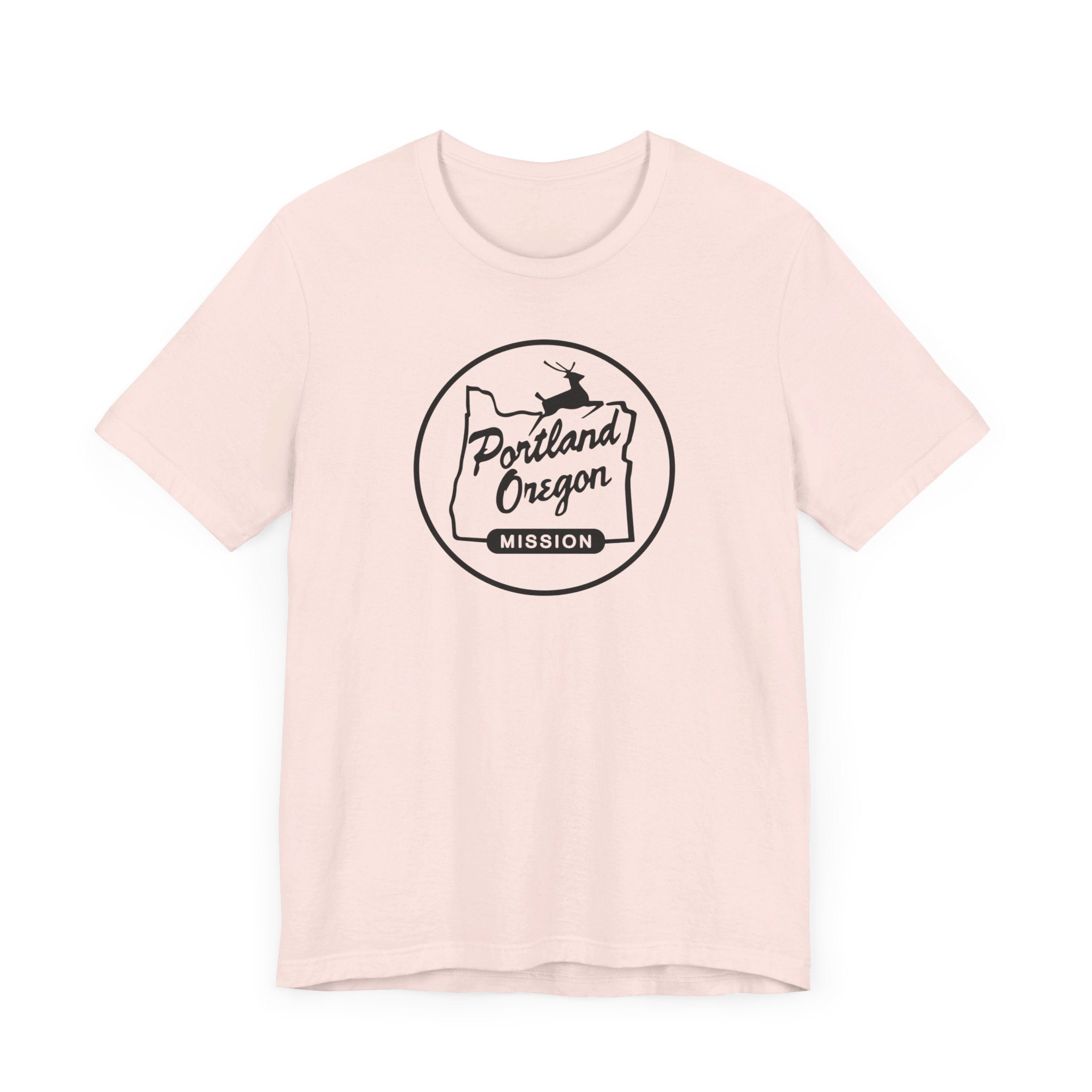 Oregon Portland Mission Circular Monochrome Logo T-Shirt - Latter-Day Saint LDS Missionary Gift - Book of Mormon