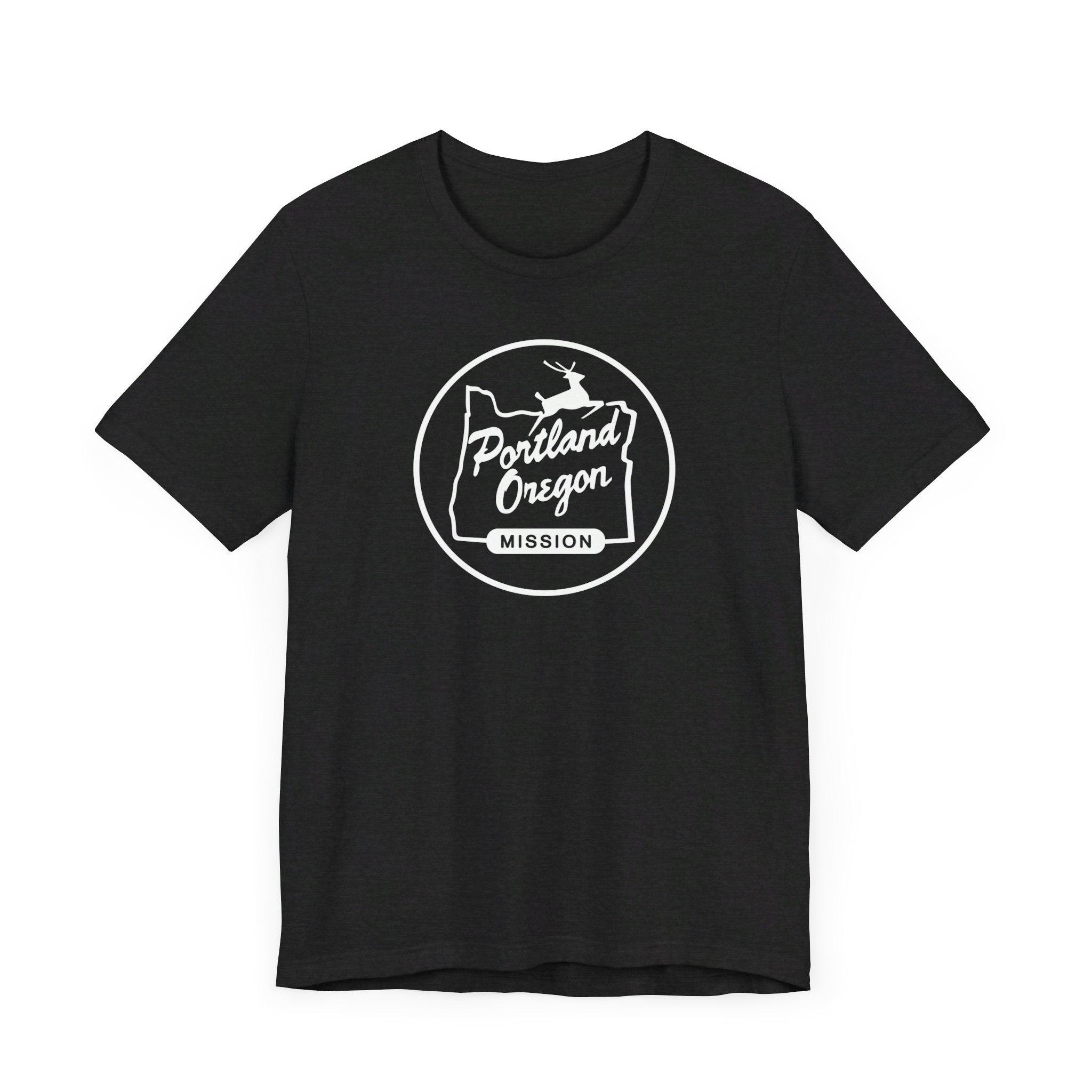 Oregon Portland Mission Circular Monochrome Logo T-Shirt - Latter-Day Saint LDS Missionary Gift - Book of Mormon