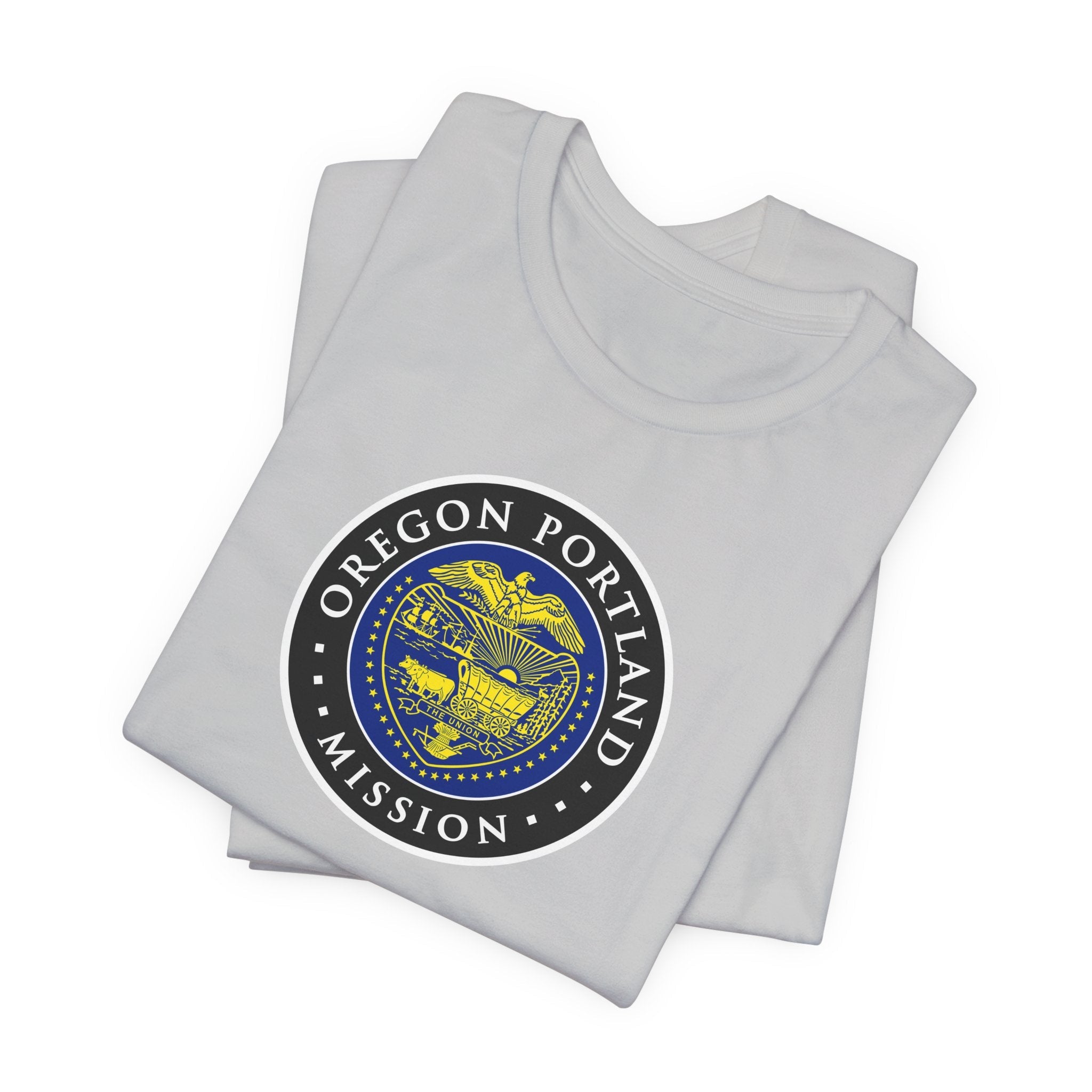 Oregon Portland Mission State Flag Logo (Black Border) T-shirt - Mission Wishlist - LDS Missionary Gift Store