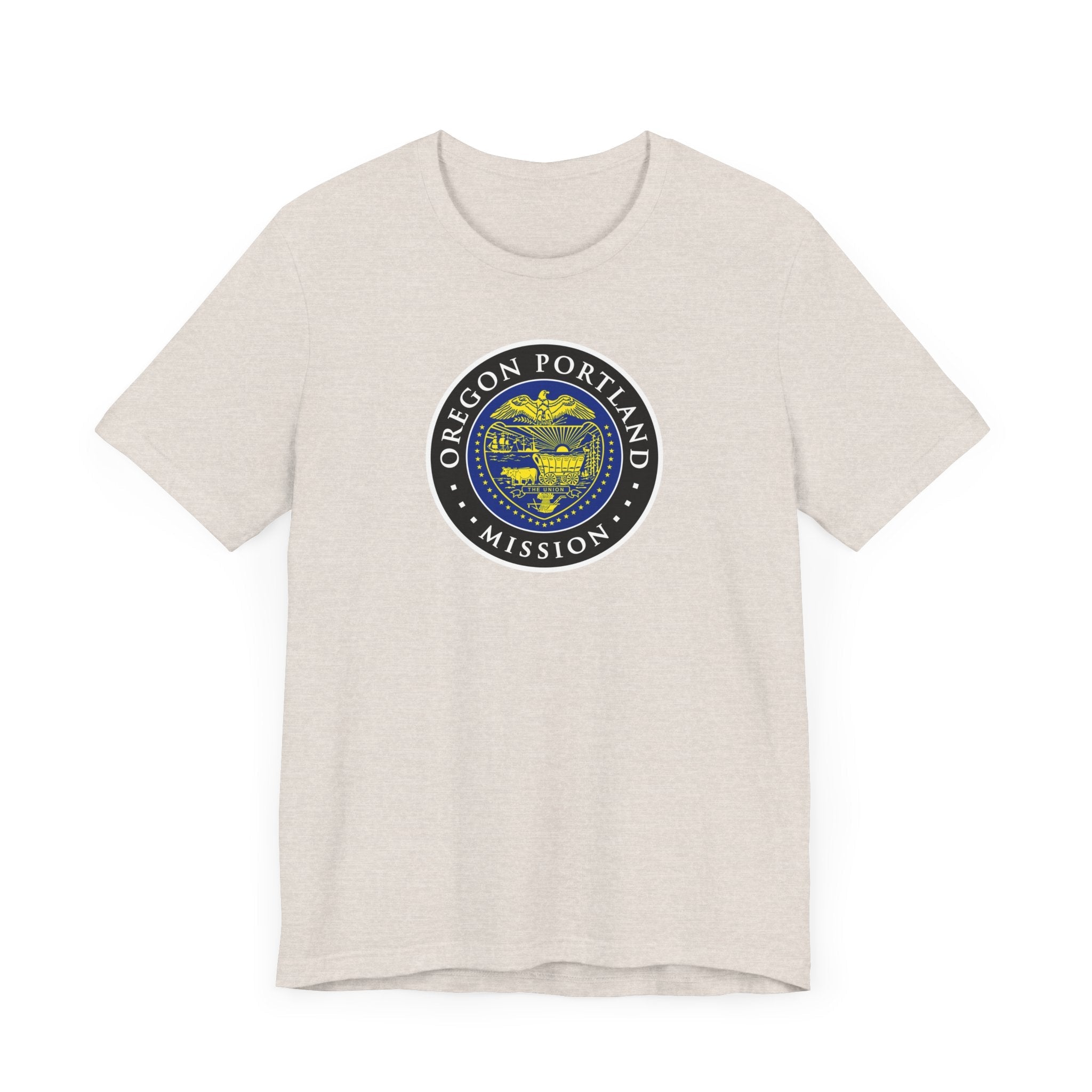 Oregon Portland Mission State Flag Logo (Black Border) T-shirt - Mission Wishlist - LDS Missionary Gift Store