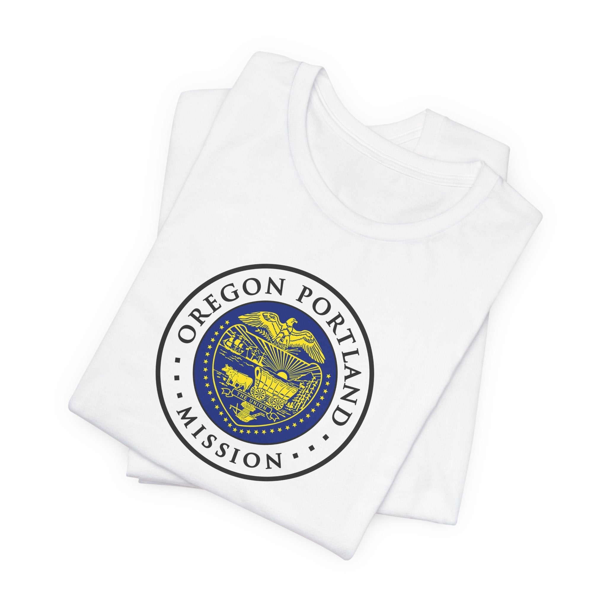 Oregon Portland Mission State Flag Logo (White Border) T-shirt - Mission Wishlist - LDS Missionary Gift Store