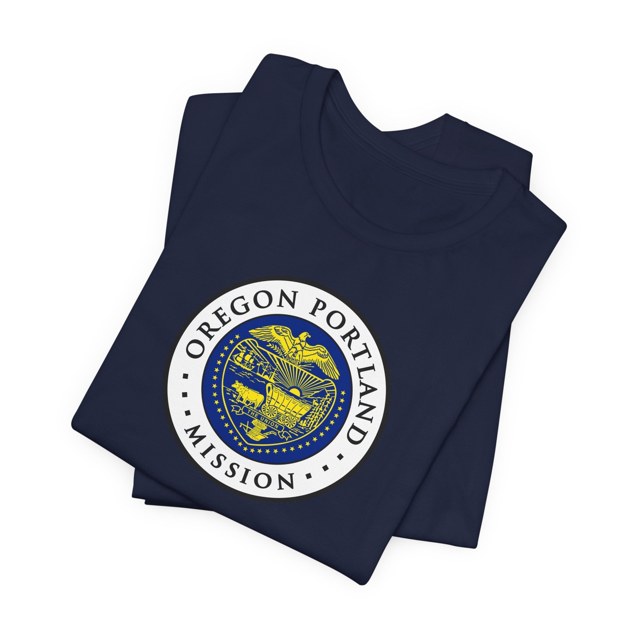 Oregon Portland Mission State Flag Logo (White Border) T-shirt - Mission Wishlist - LDS Missionary Gift Store