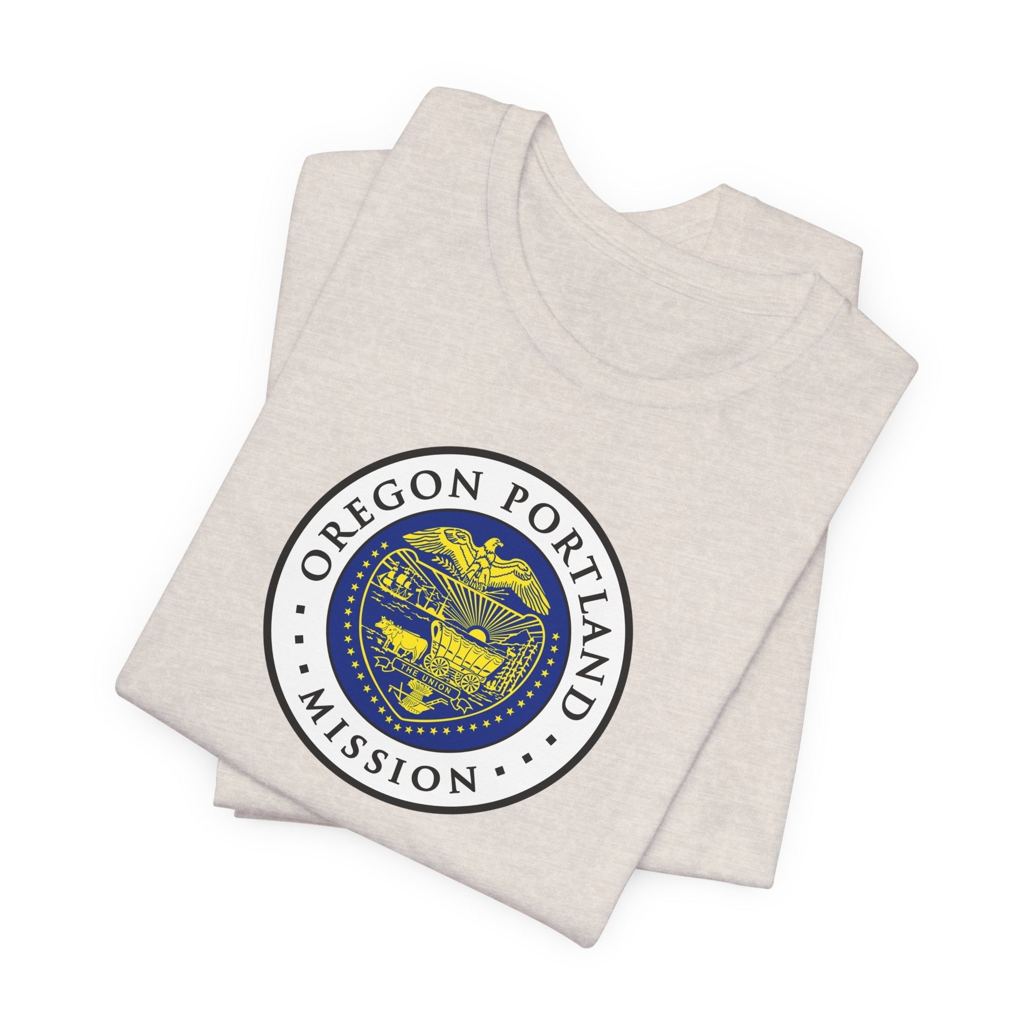 Oregon Portland Mission State Flag Logo (White Border) T-shirt - Mission Wishlist - LDS Missionary Gift Store