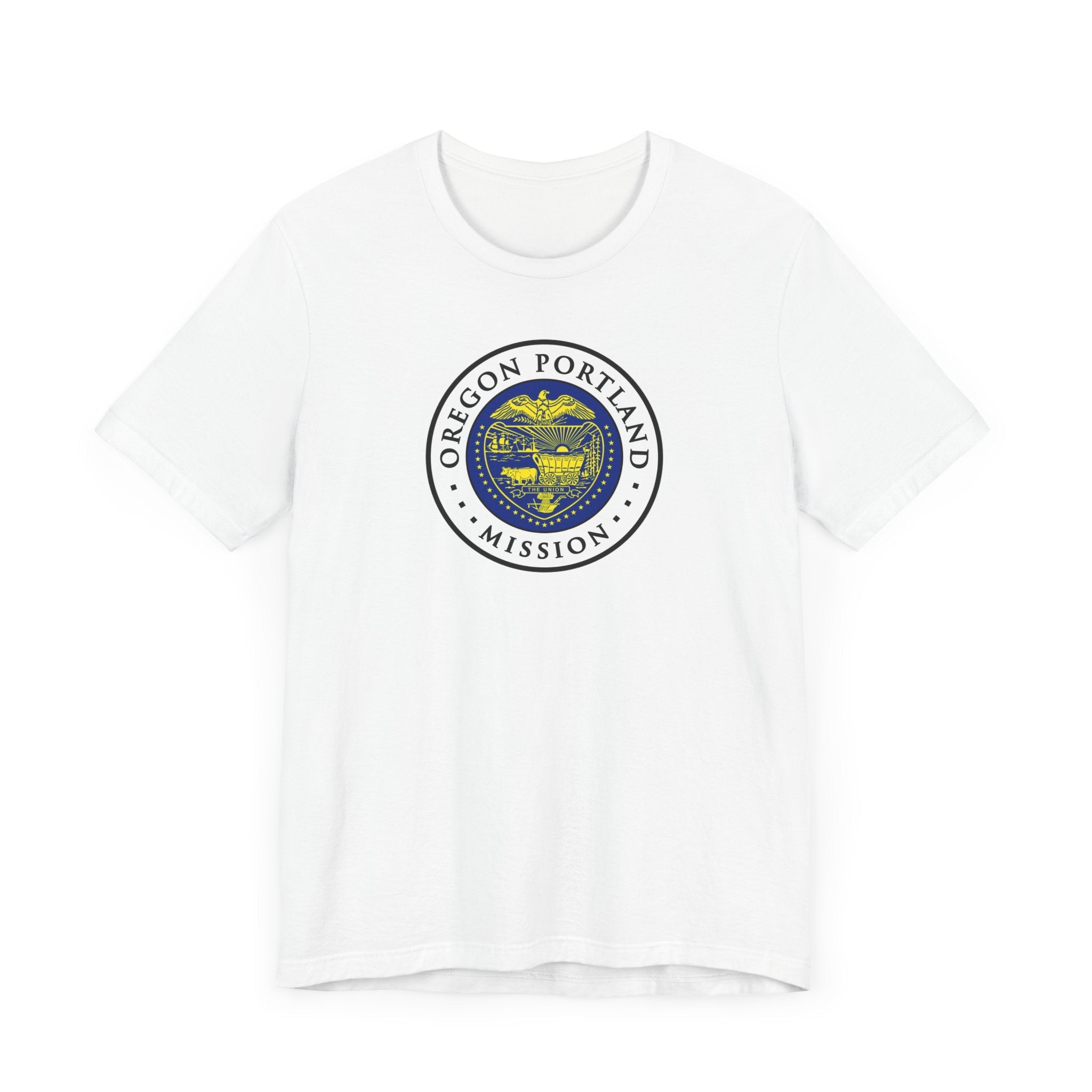 Oregon Portland Mission State Flag Logo (White Border) T-shirt - Mission Wishlist - LDS Missionary Gift Store