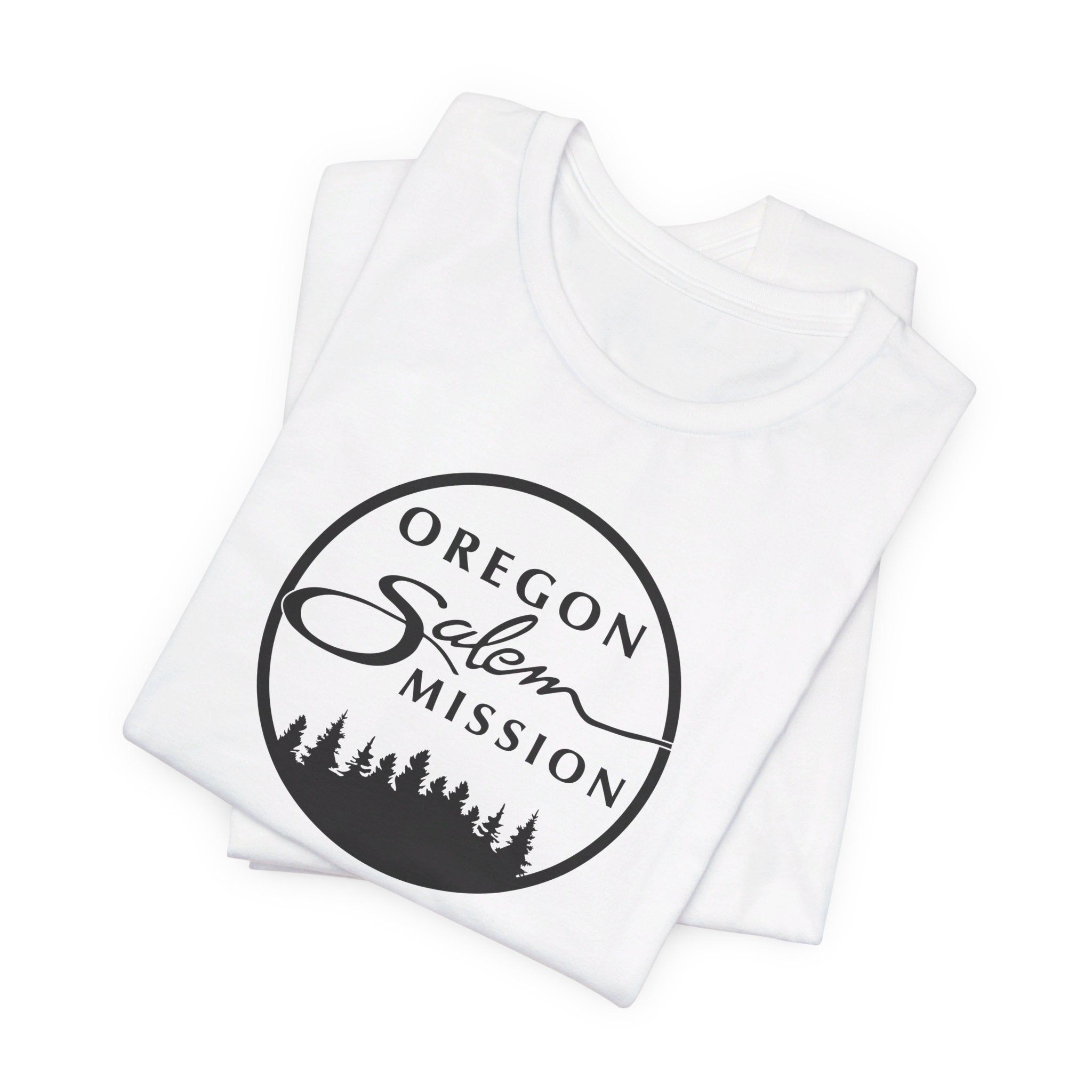 Oregon Salem Mission Circular Monochrome Logo T-Shirt - Latter-Day Saint LDS Missionary Gift - Book of Mormon