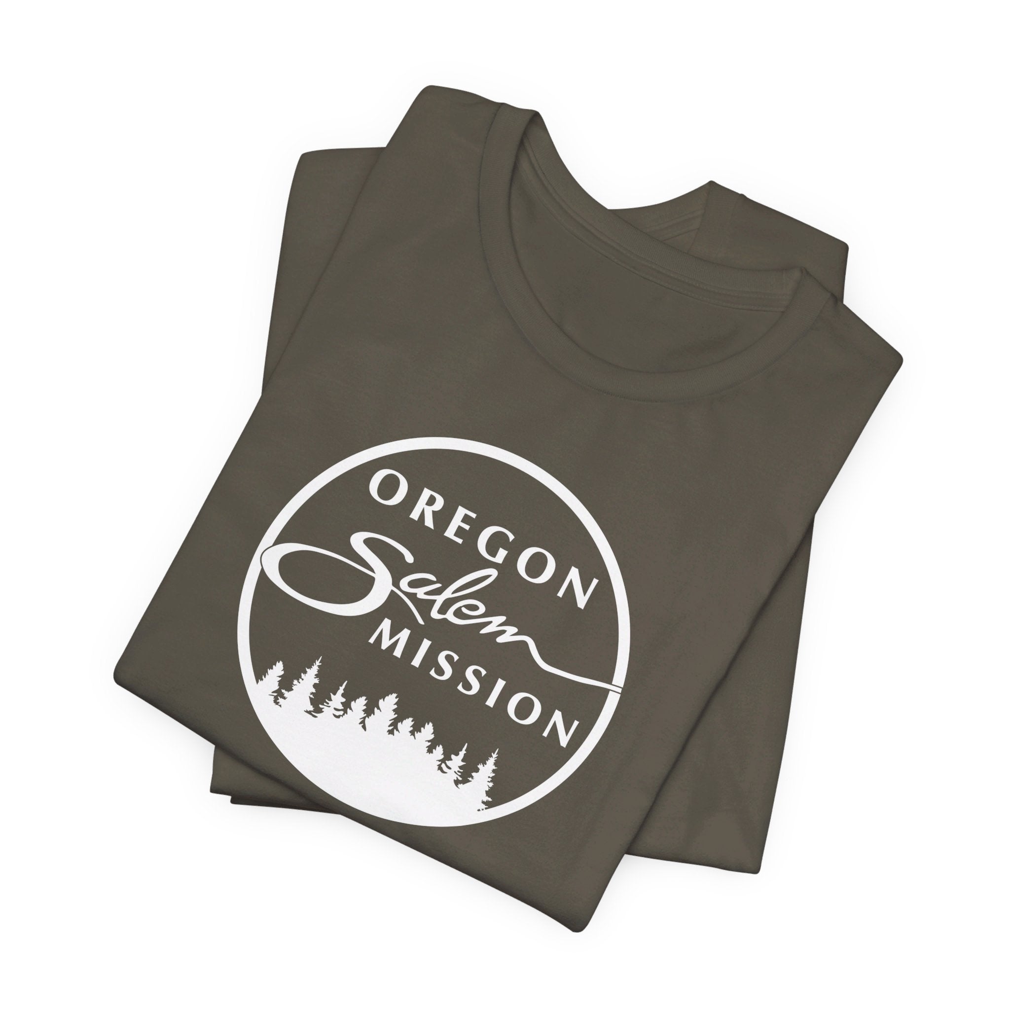 Oregon Salem Mission Circular Monochrome Logo T-Shirt - Latter-Day Saint LDS Missionary Gift - Book of Mormon