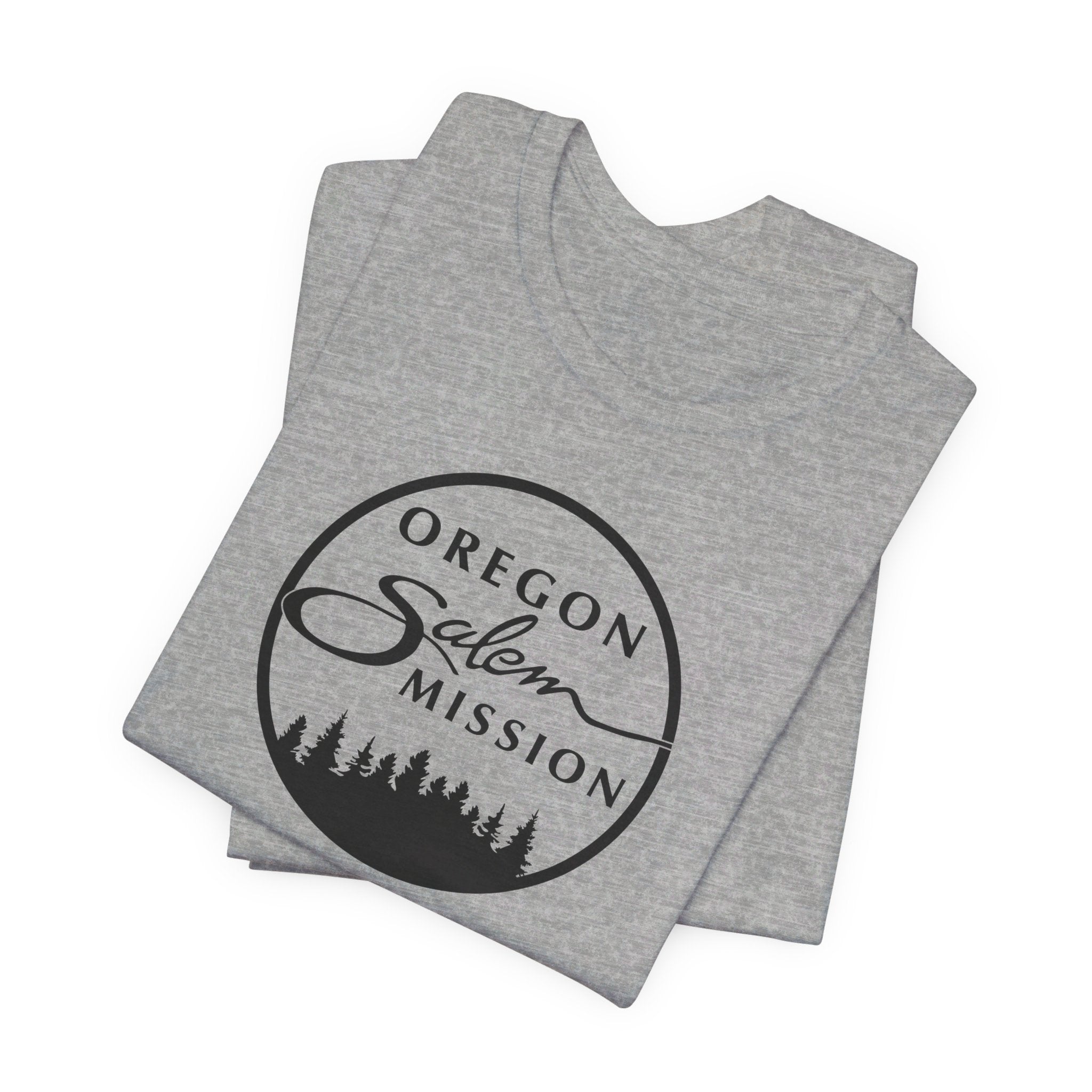 Oregon Salem Mission Circular Monochrome Logo T-Shirt - Latter-Day Saint LDS Missionary Gift - Book of Mormon