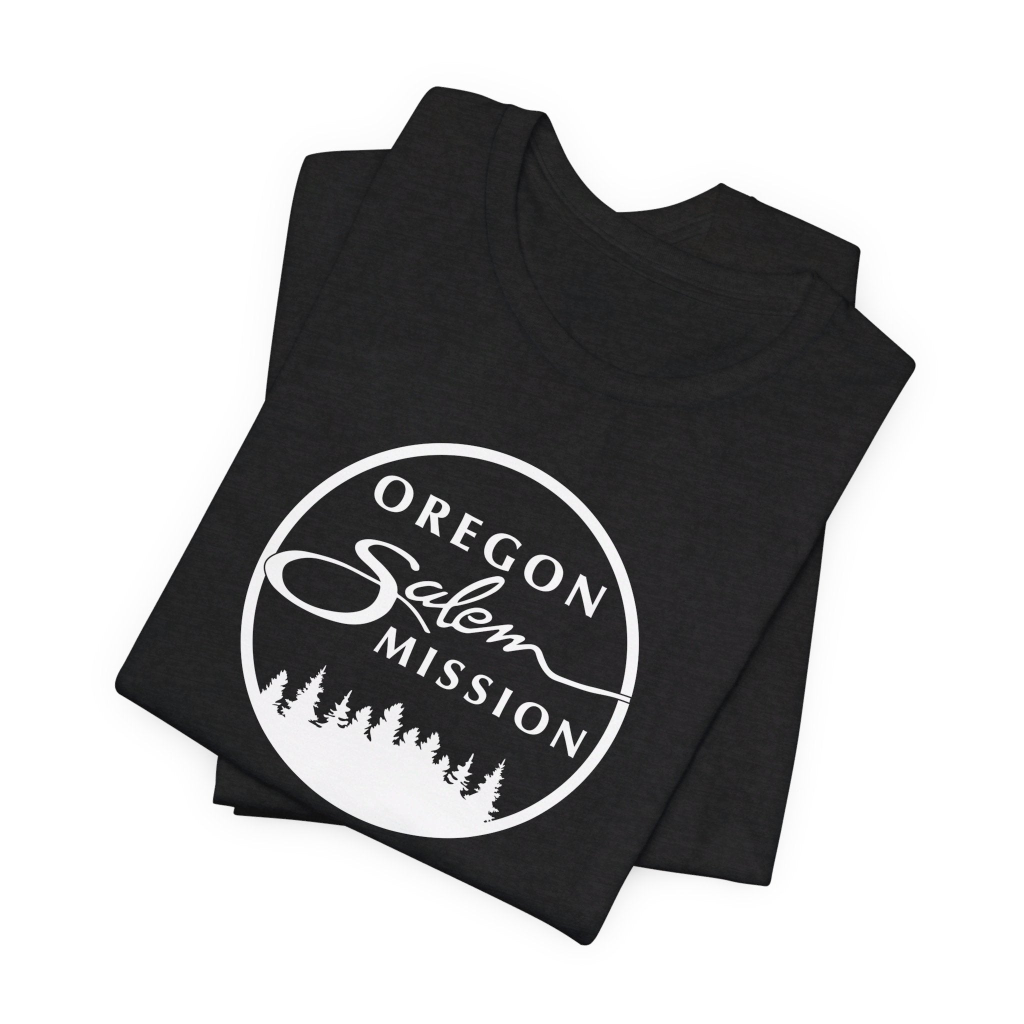 Oregon Salem Mission Circular Monochrome Logo T-Shirt - Latter-Day Saint LDS Missionary Gift - Book of Mormon