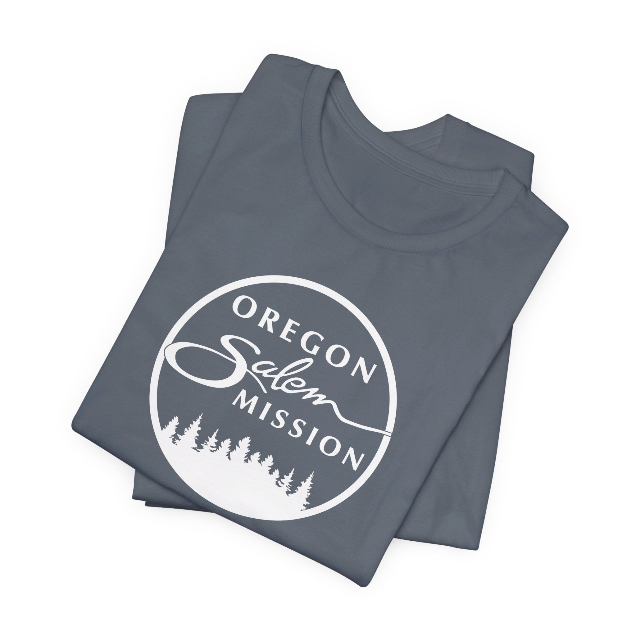 Oregon Salem Mission Circular Monochrome Logo T-Shirt - Latter-Day Saint LDS Missionary Gift - Book of Mormon