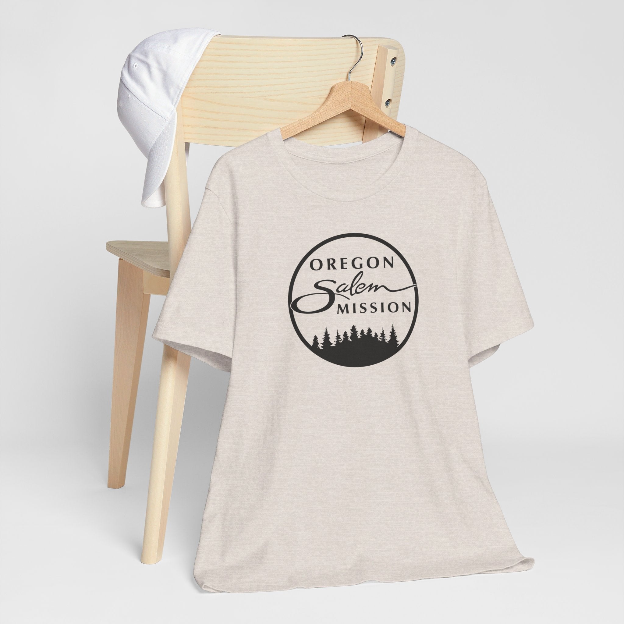 Oregon Salem Mission Circular Monochrome Logo T-Shirt - Latter-Day Saint LDS Missionary Gift - Book of Mormon