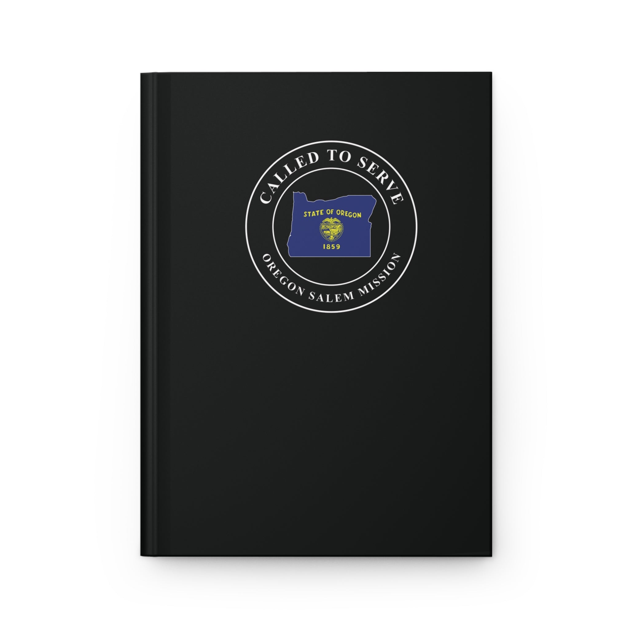 Oregon Salem Mission Flag Map Called to Serve Black Hardcover Journal Matte - Mission Wishlist - LDS Missionary Gift Store