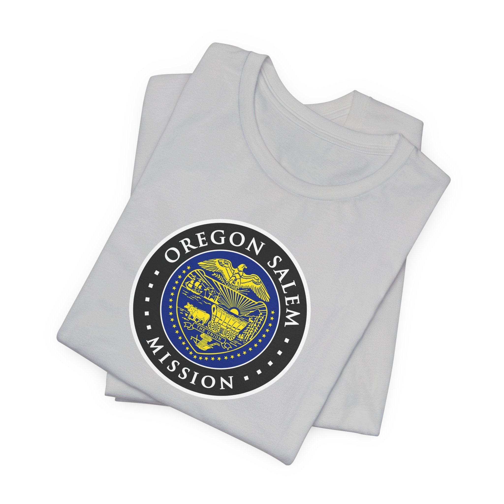 Oregon Salem Mission State Flag Logo (Black Border) T-shirt - Mission Wishlist - LDS Missionary Gift Store