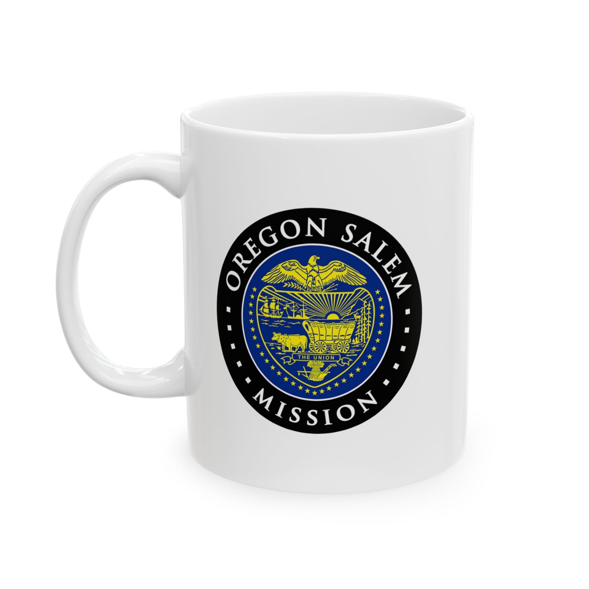 Oregon Salem Mission State Flag Logo Ceramic Mug White - Mission Wishlist - LDS Missionary Gift Store