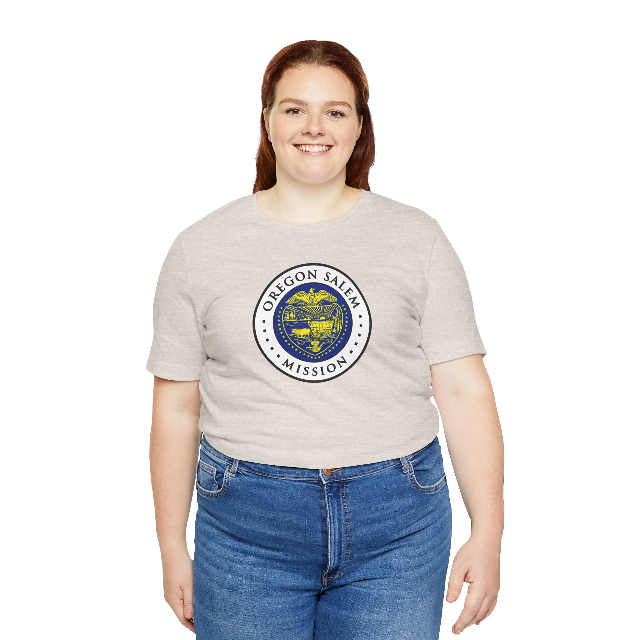 Oregon Salem Mission State Flag Logo (White Border) T-shirt - Latter-Day Saint LDS Missionary Gift - Book of Mormon