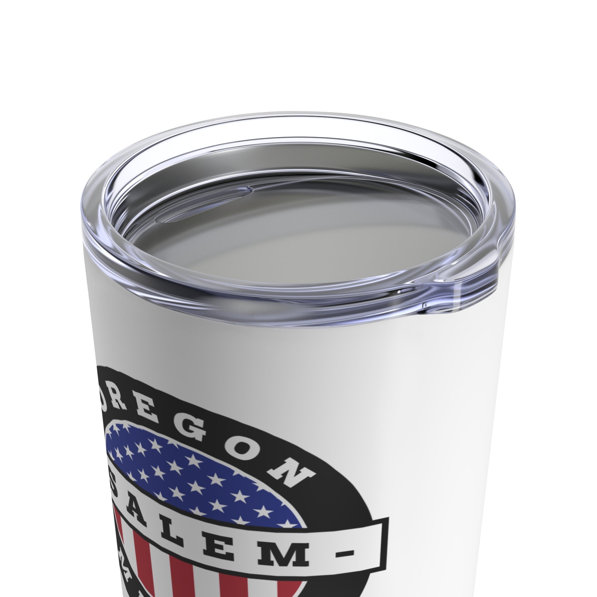 Oregon Salem Mission USA Flag Logo Tumbler 20oz White - Latter-Day Saint LDS Missionary Gift - Book of Mormon