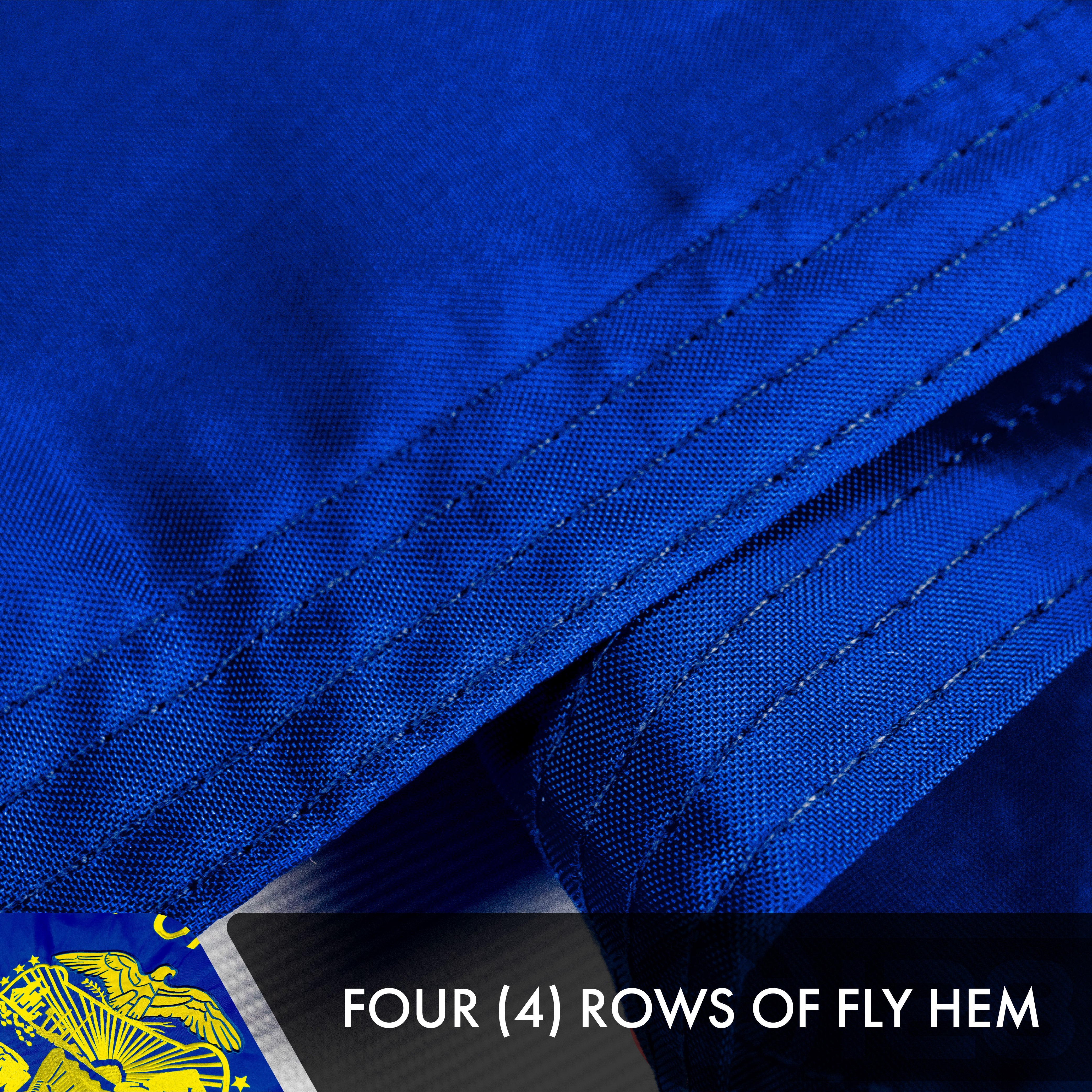 Oregon State Flag 210D Embroidered Polyester 3x5 Ft - Double Sided 2ply