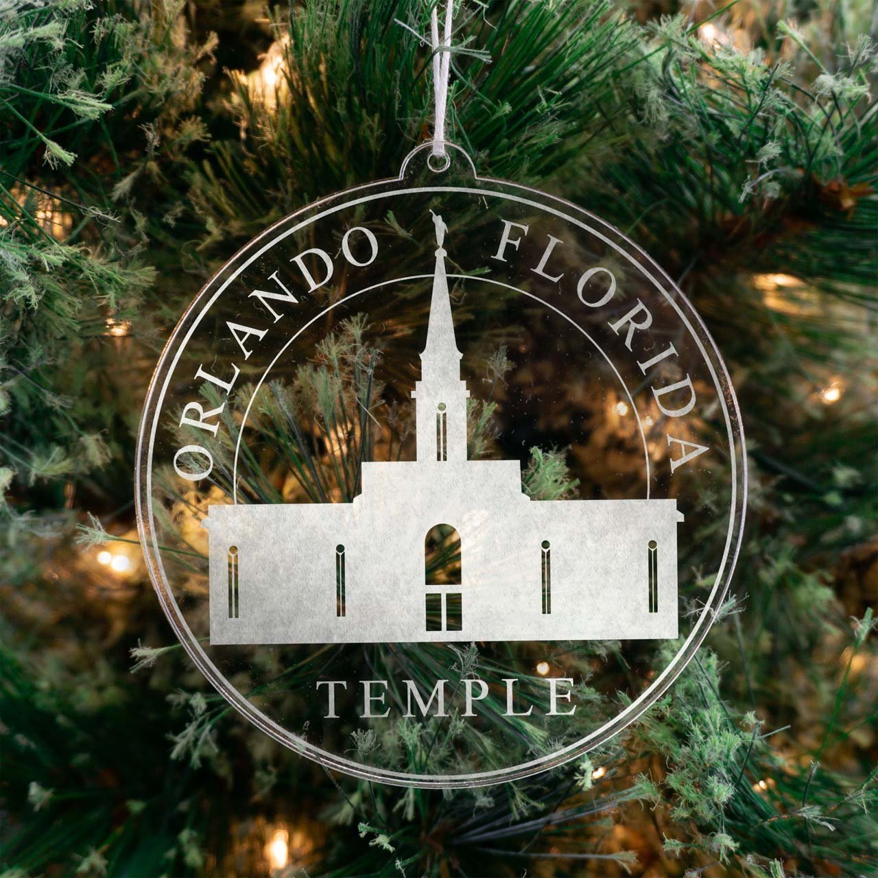 Orlando Florida Temple Christmas Ornament - Latter-Day Saint LDS Missionary Gift - Book of Mormon