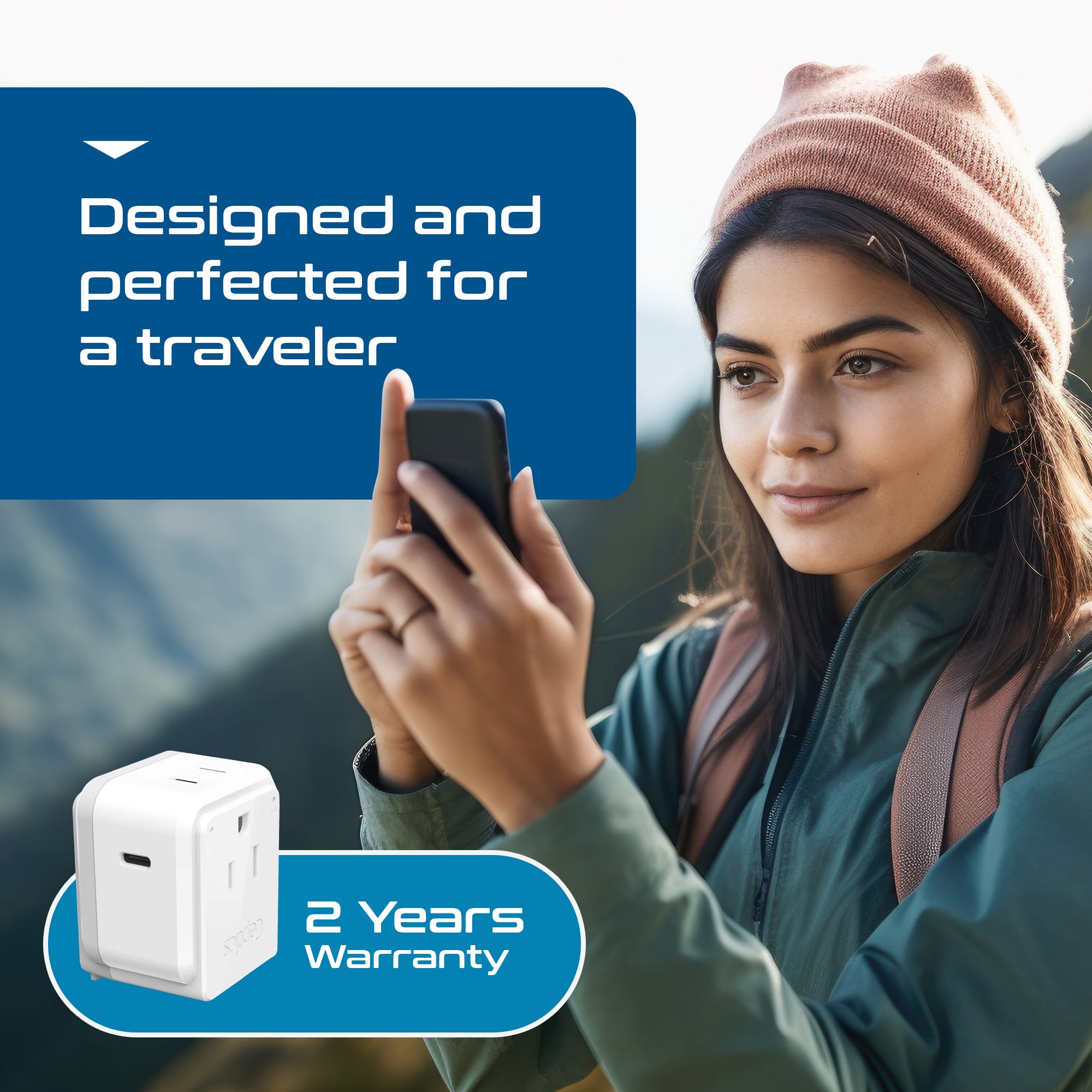 Travel Adapter Set | Type A, B, C, E/F, G, I - USB-C Port with PD + 2 US Outlets (PAK-30-WS)