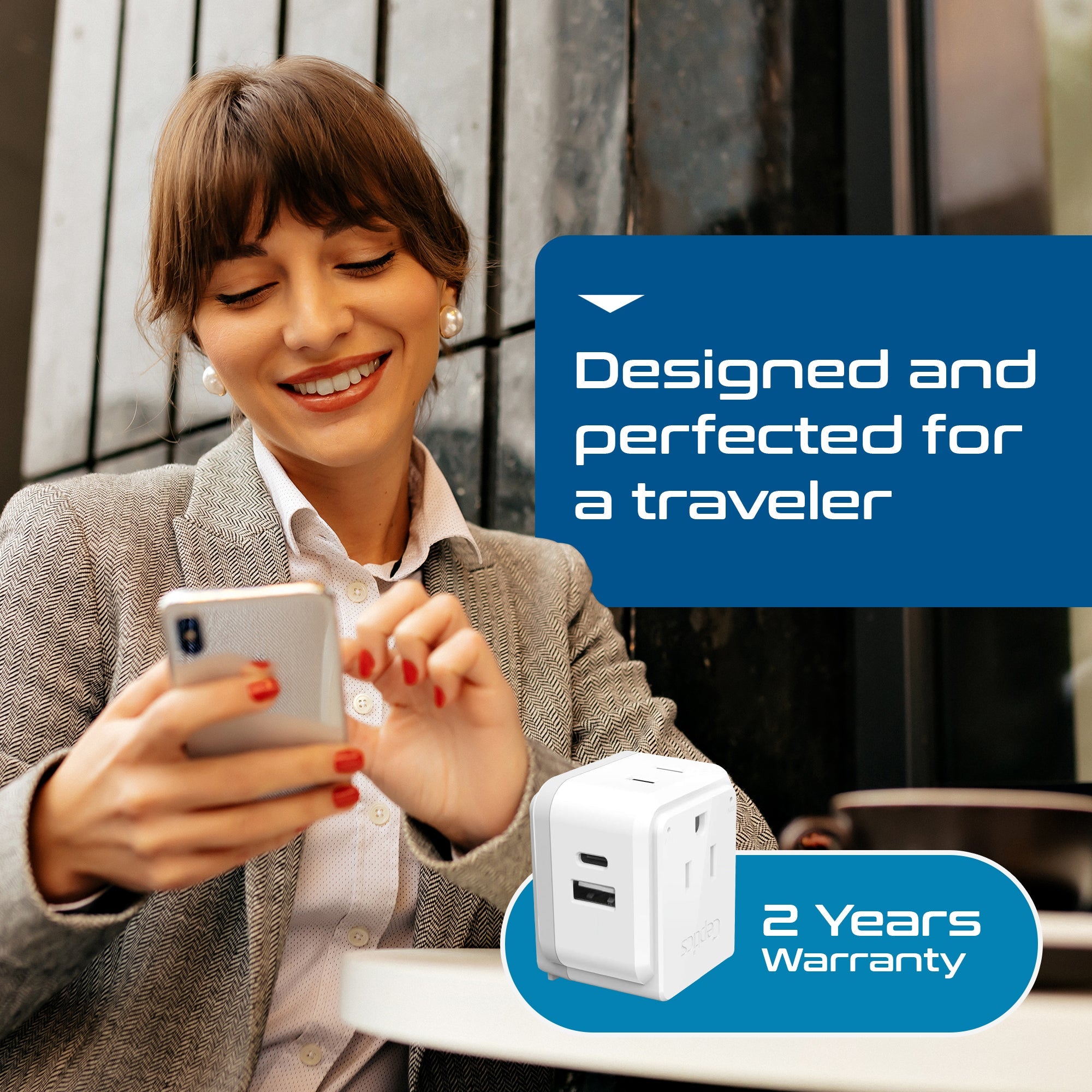 Israel, Jordan, Middle East Travel Adapter Set | Type C, G, H - USB & USB-C Ports + 2 US Outlets (PAK-ME)