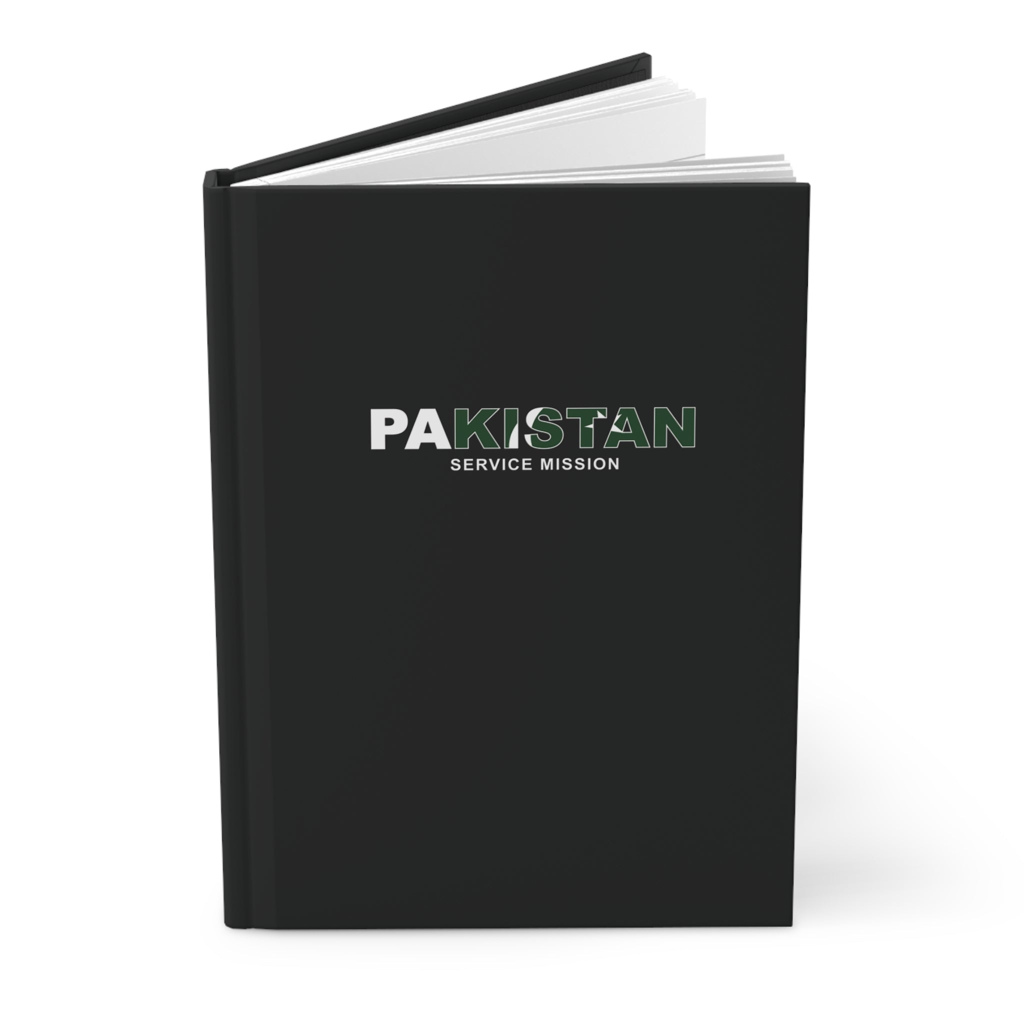 Pakistan Service Mission Flag Title Black Hardcover Journal Matte - Mission Wishlist - LDS Missionary Gift Store