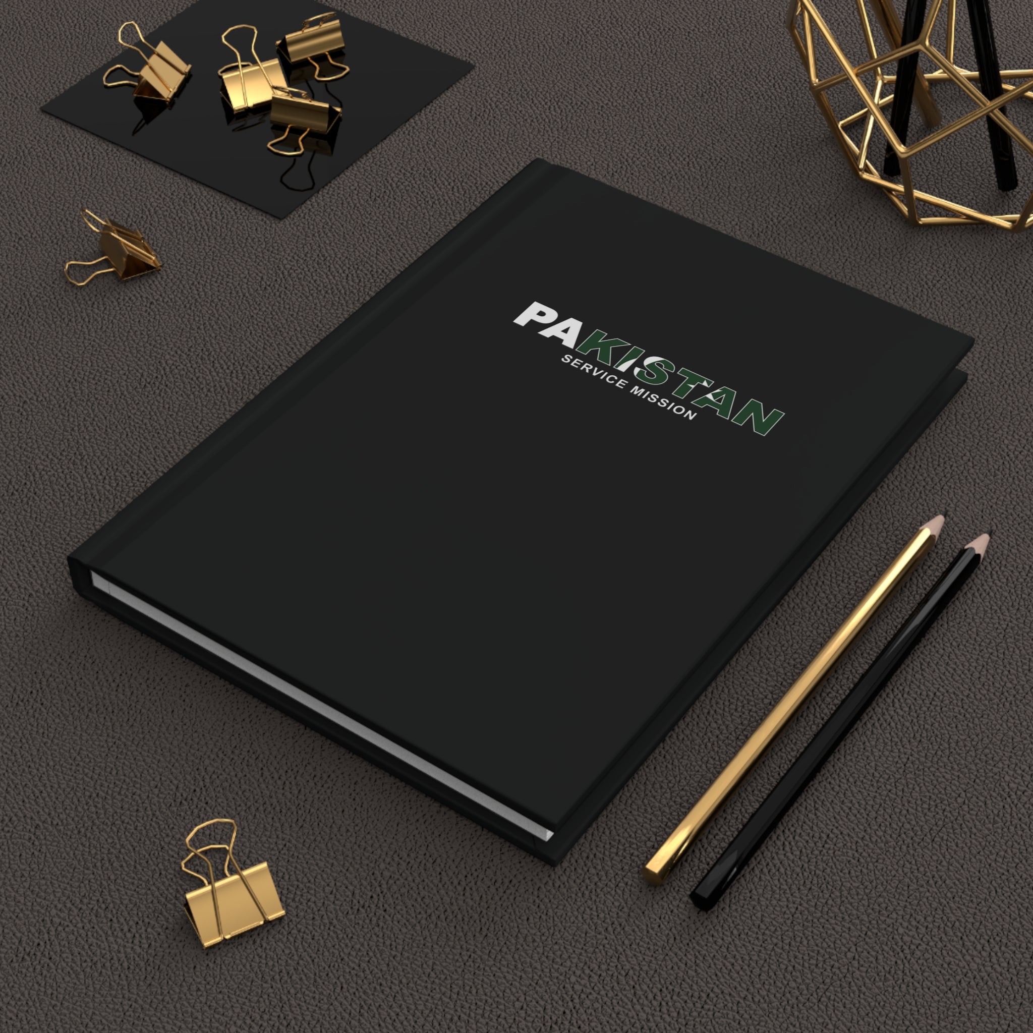 Pakistan Service Mission Flag Title Black Hardcover Journal Matte - Mission Wishlist - LDS Missionary Gift Store