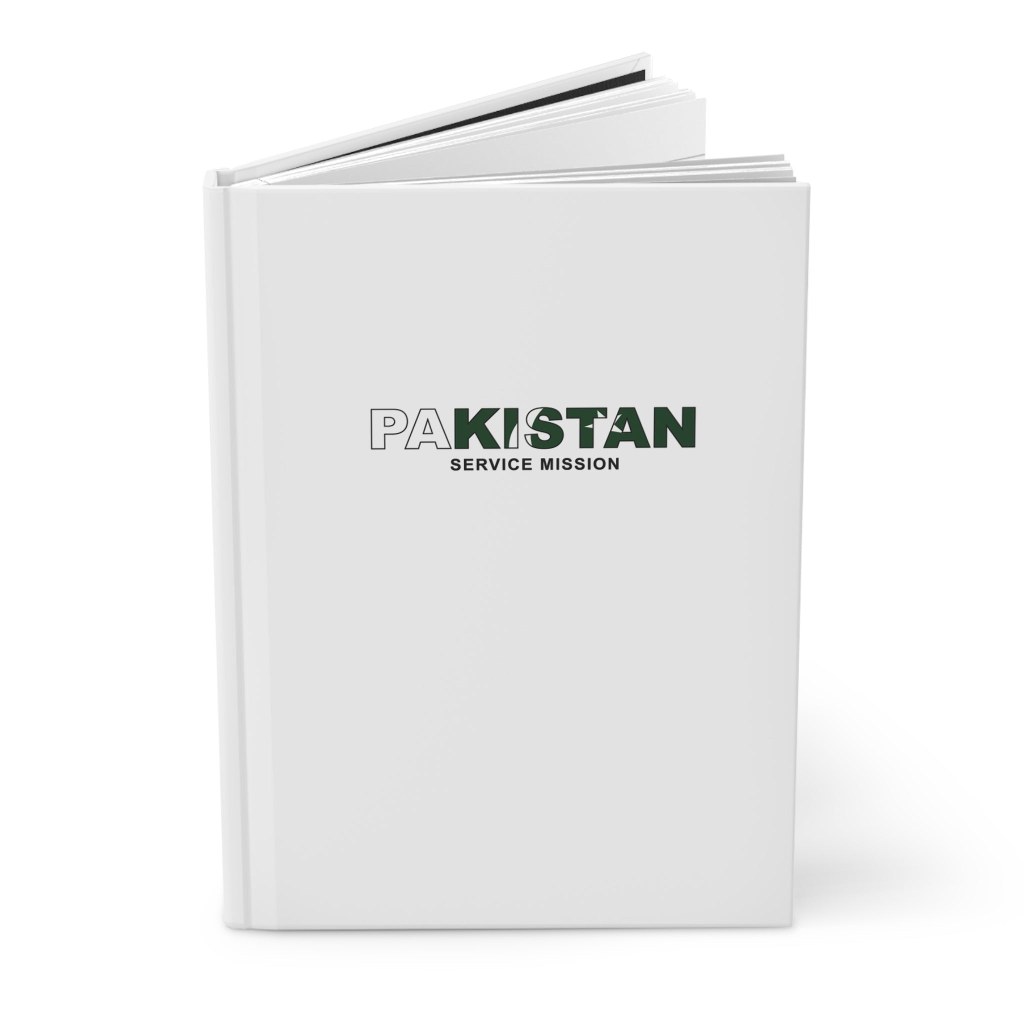 Pakistan Service Mission Flag Title White Hardcover Journal Matte - Mission Wishlist - LDS Missionary Gift Store