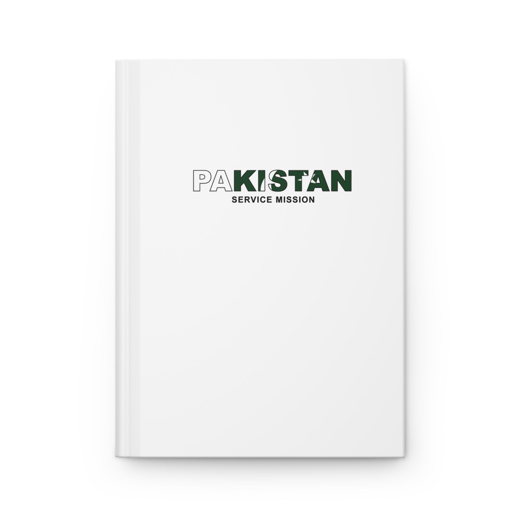Pakistan Service Mission Flag Title White Hardcover Journal Matte - Mission Wishlist - LDS Missionary Gift Store