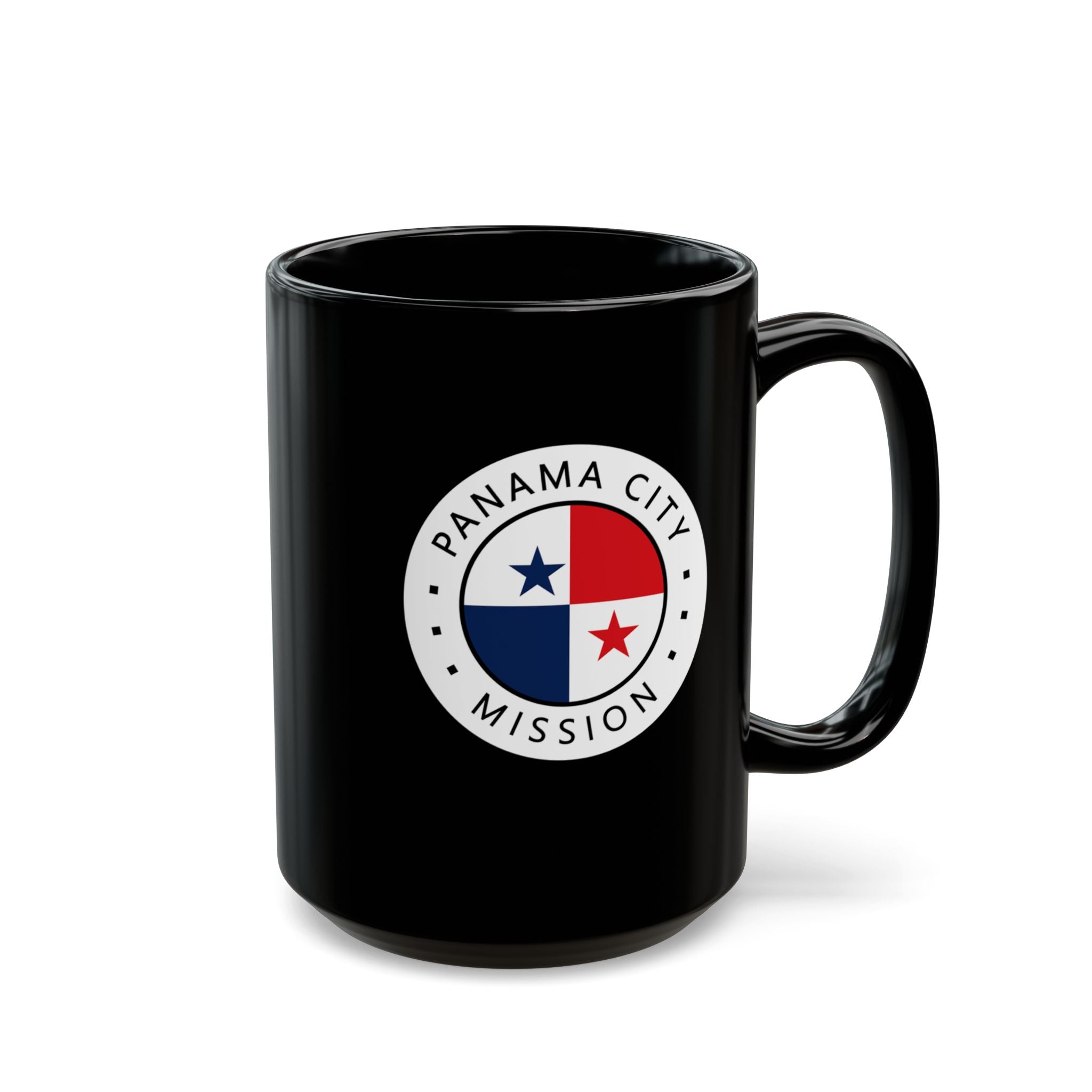 Panama Panama City Mission Circular Flag Black Ceramic Mug - Mission Wishlist - LDS Missionary Gift Store
