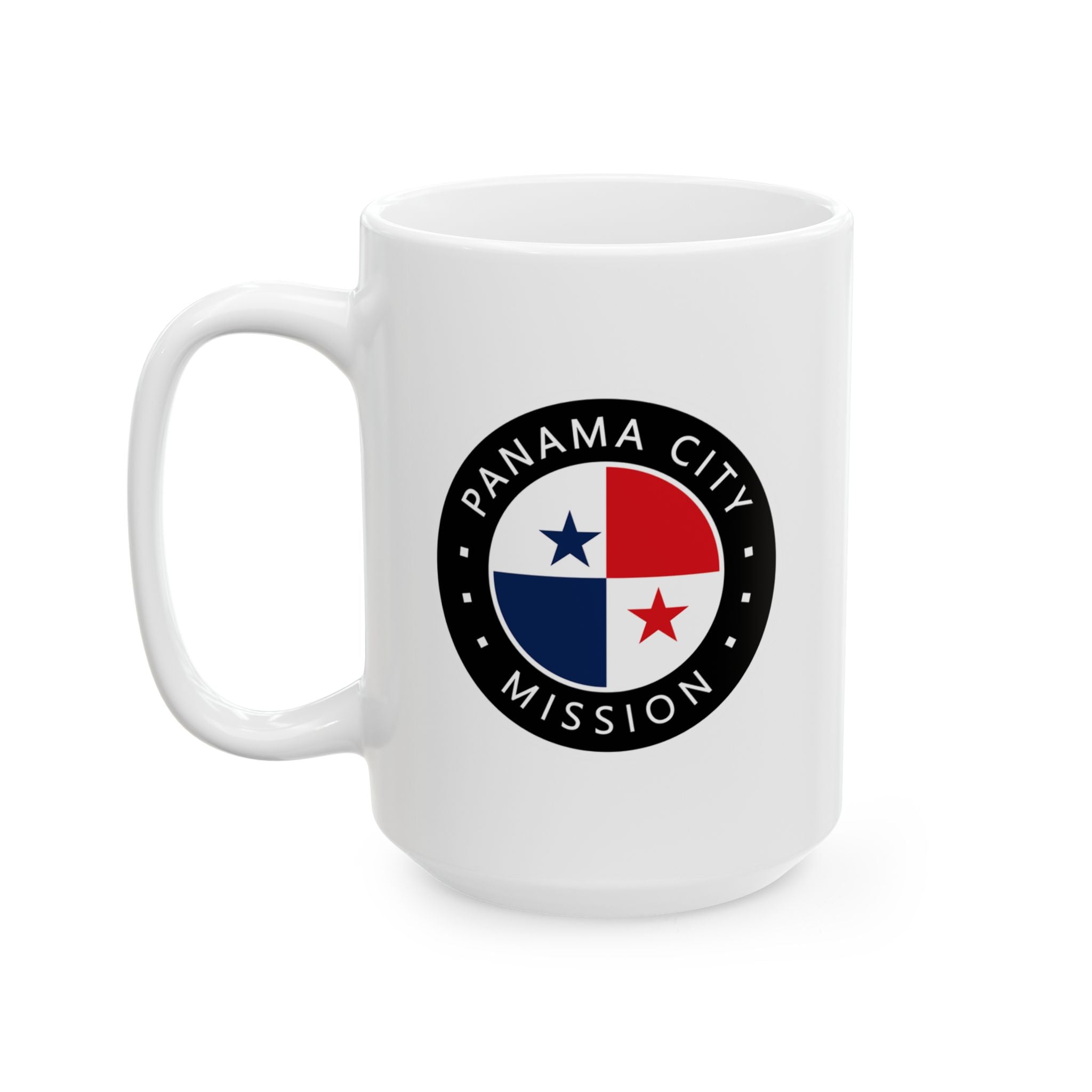 Panama Panama City Mission Circular Flag White Ceramic Mug - Latter-Day Saint LDS Missionary Gift - Book of Mormon