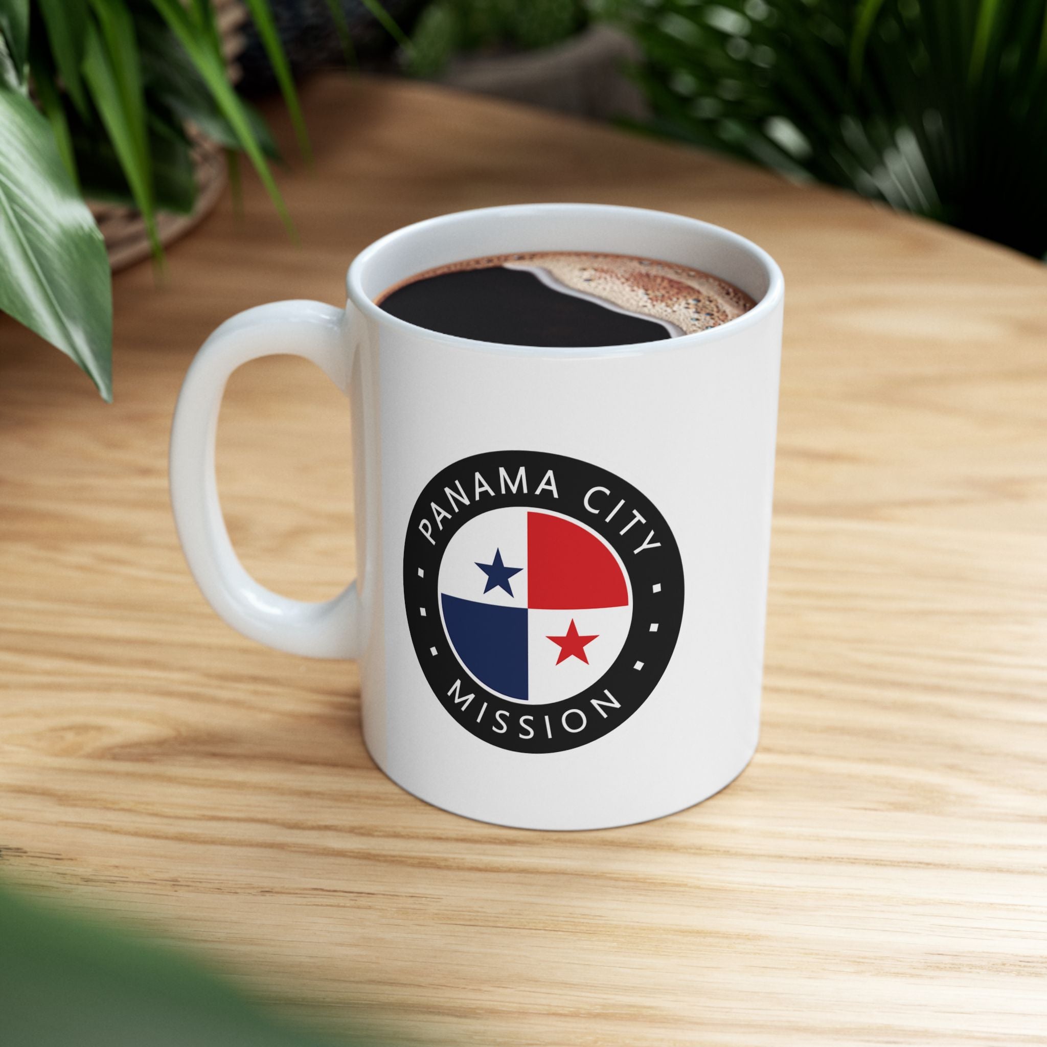 Panama Panama City Mission Circular Flag White Ceramic Mug - Latter-Day Saint LDS Missionary Gift - Book of Mormon