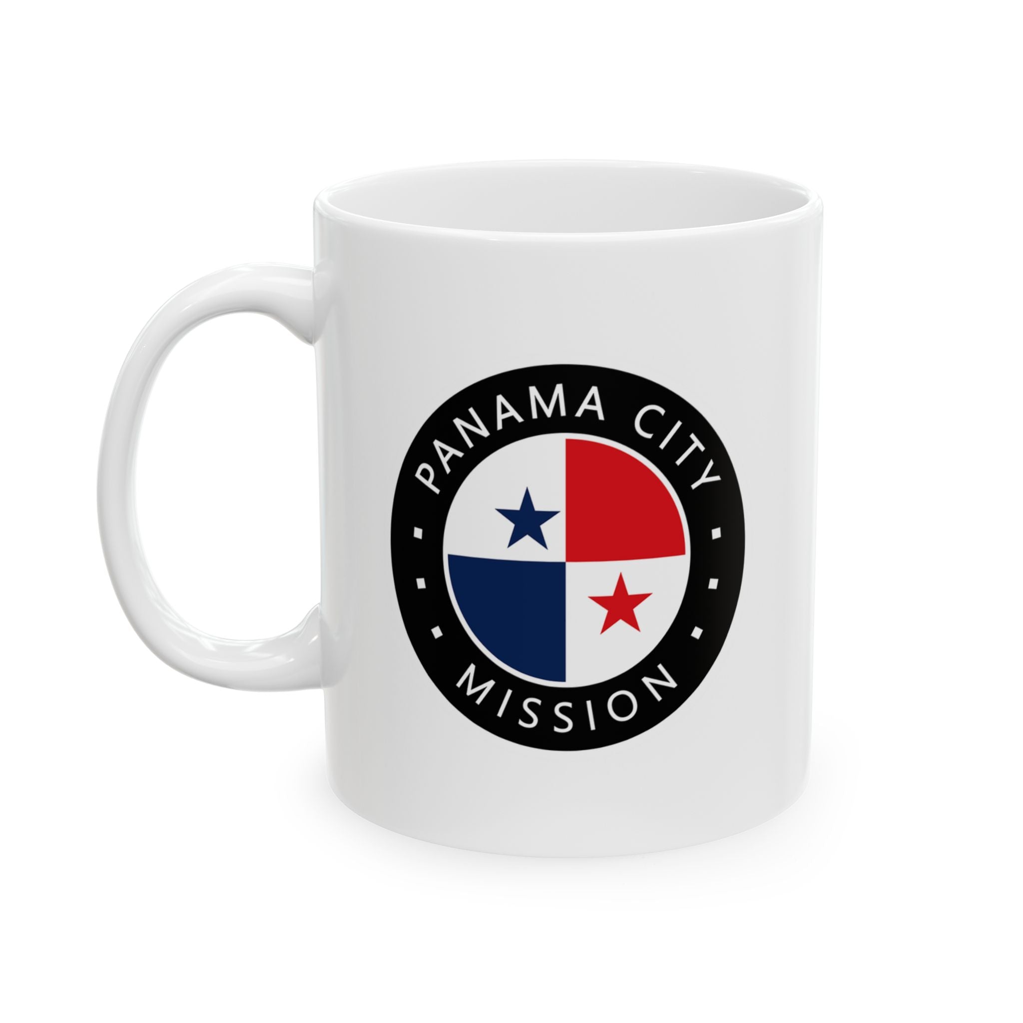 Panama Panama City Mission Circular Flag White Ceramic Mug - Latter-Day Saint LDS Missionary Gift - Book of Mormon