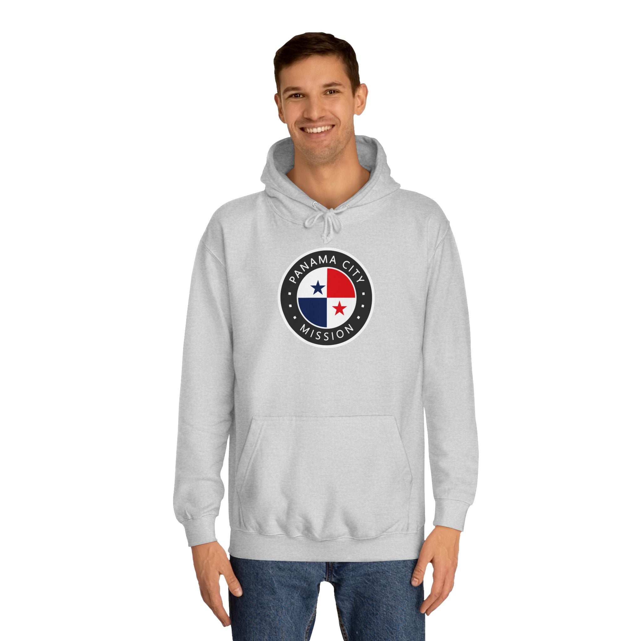 Panama Panama City Mission Flag Logo (Black Border) College Hoodie - Mission Wishlist - LDS Missionary Gift Store