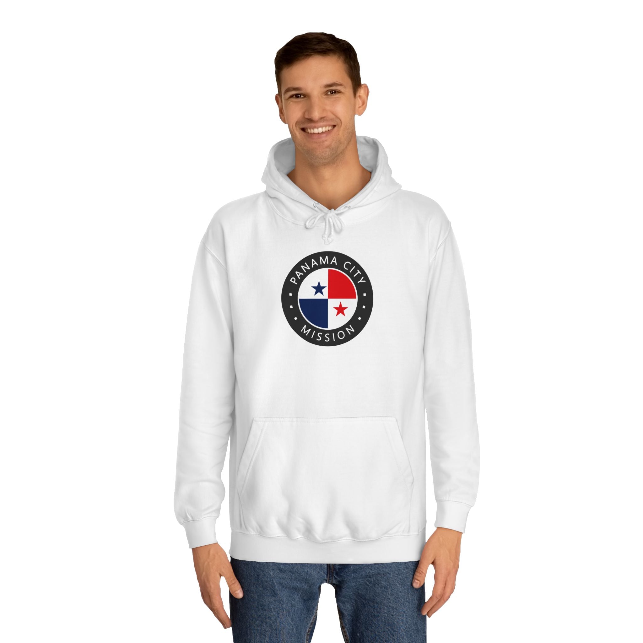 Panama Panama City Mission Flag Logo (Black Border) College Hoodie - Mission Wishlist - LDS Missionary Gift Store