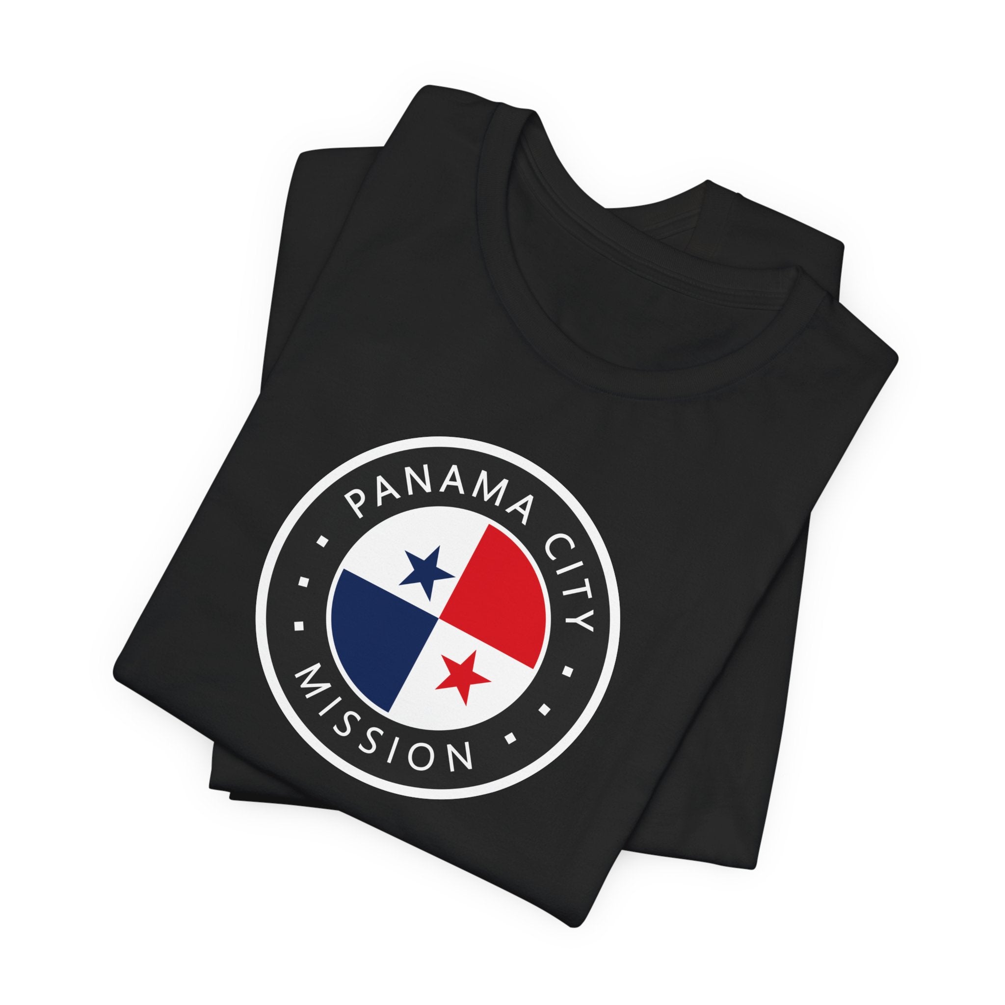 Panama Panama City Mission Flag Logo (Black Border) T-shirt - Mission Wishlist - LDS Missionary Gift Store
