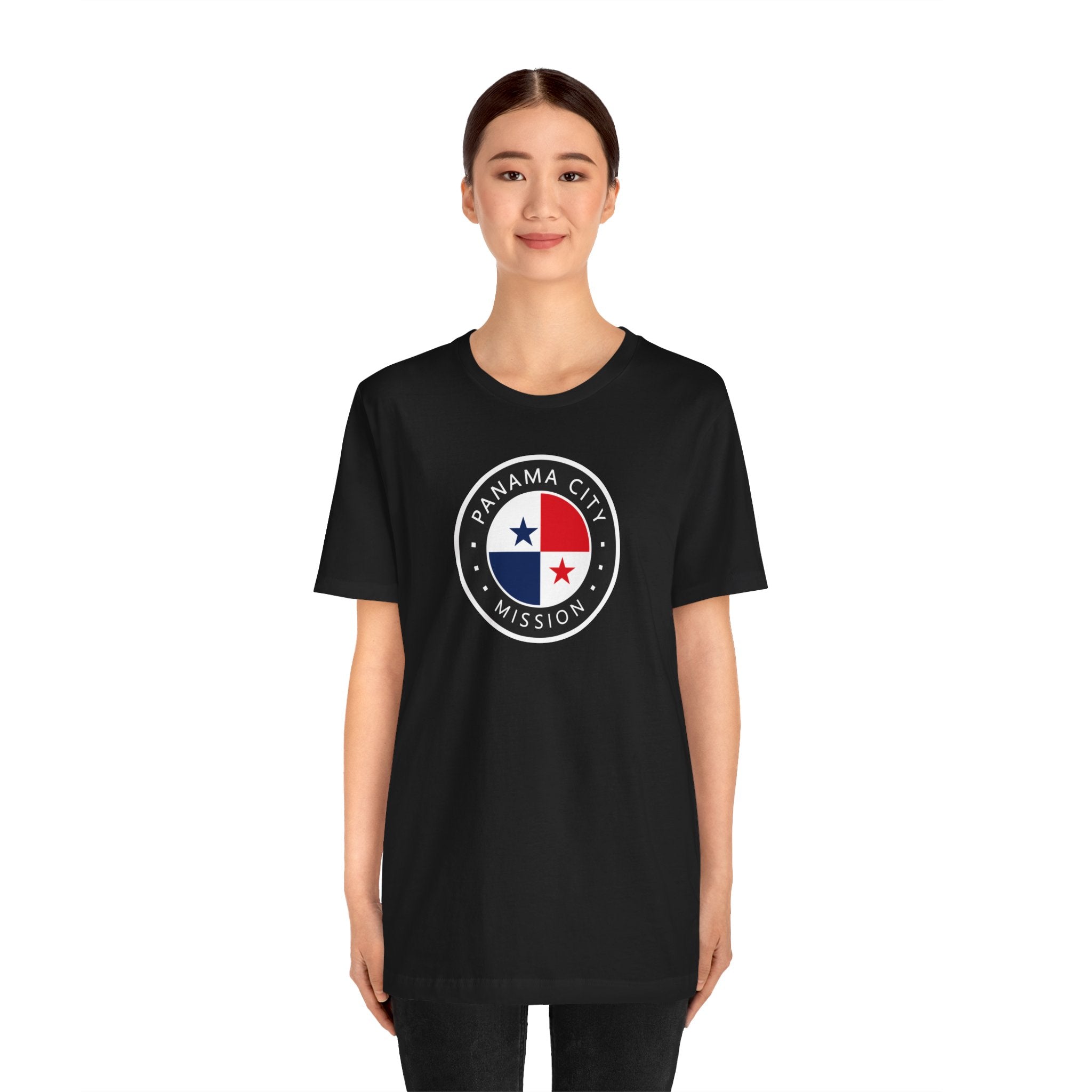 Panama Panama City Mission Flag Logo (Black Border) T-shirt - Mission Wishlist - LDS Missionary Gift Store