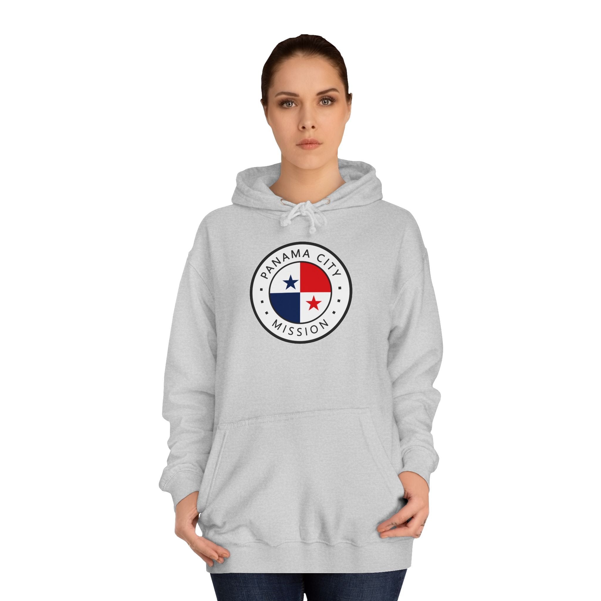 Panama Panama City Mission Flag Logo (White Border) College Hoodie - Mission Wishlist - LDS Missionary Gift Store