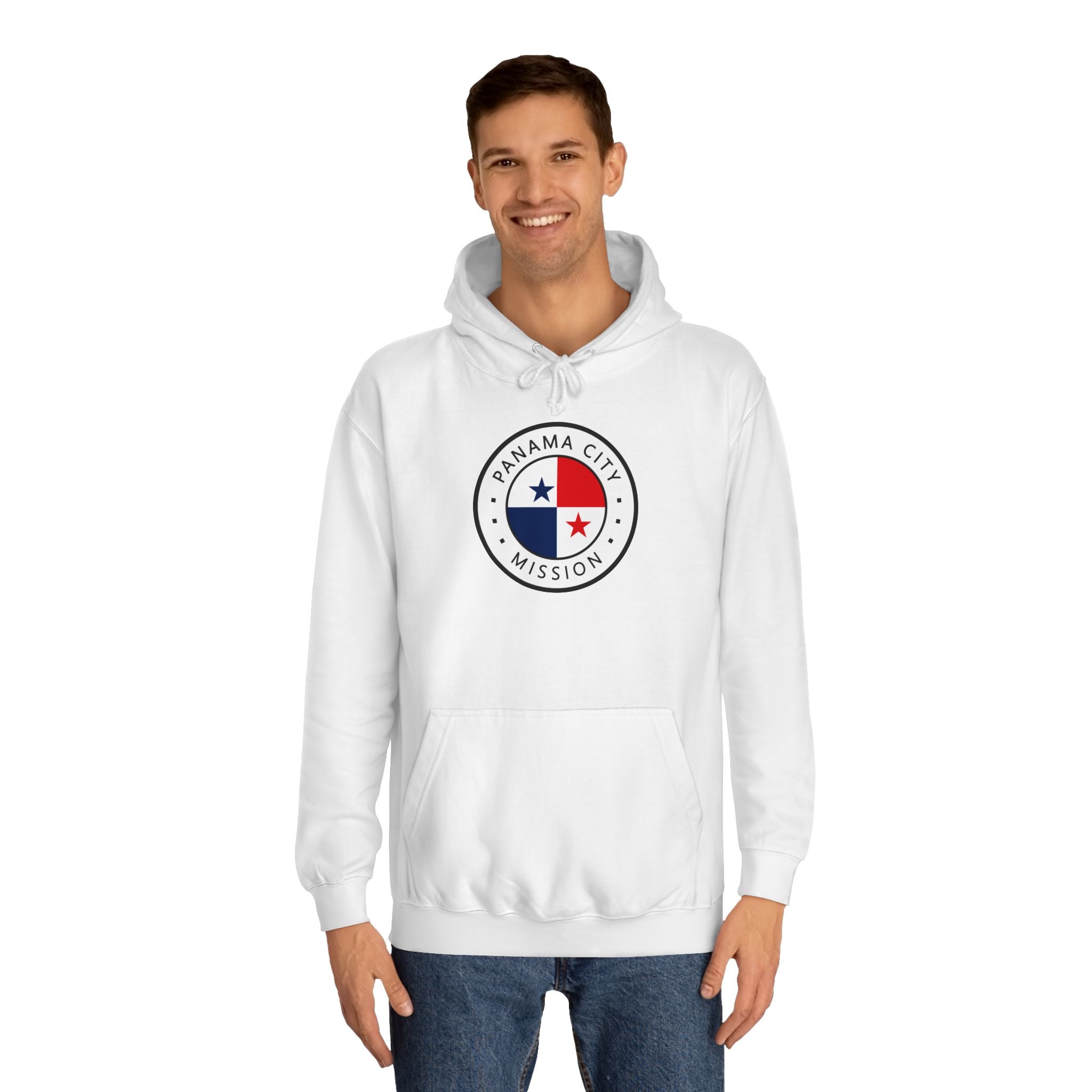 Panama Panama City Mission Flag Logo (White Border) College Hoodie - Mission Wishlist - LDS Missionary Gift Store