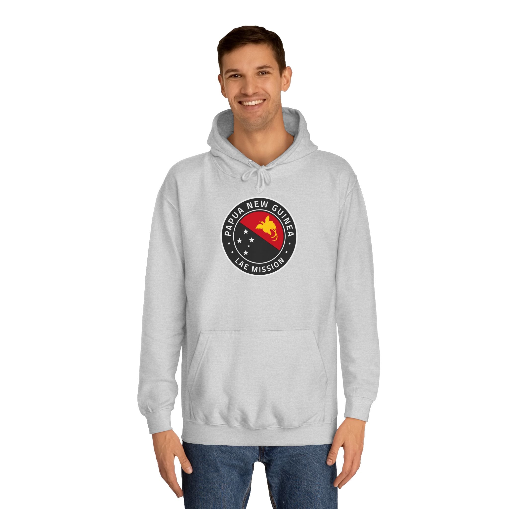 Papua New Guinea Lae Mission Flag Logo (Black Border) College Hoodie - Mission Wishlist - LDS Missionary Gift Store