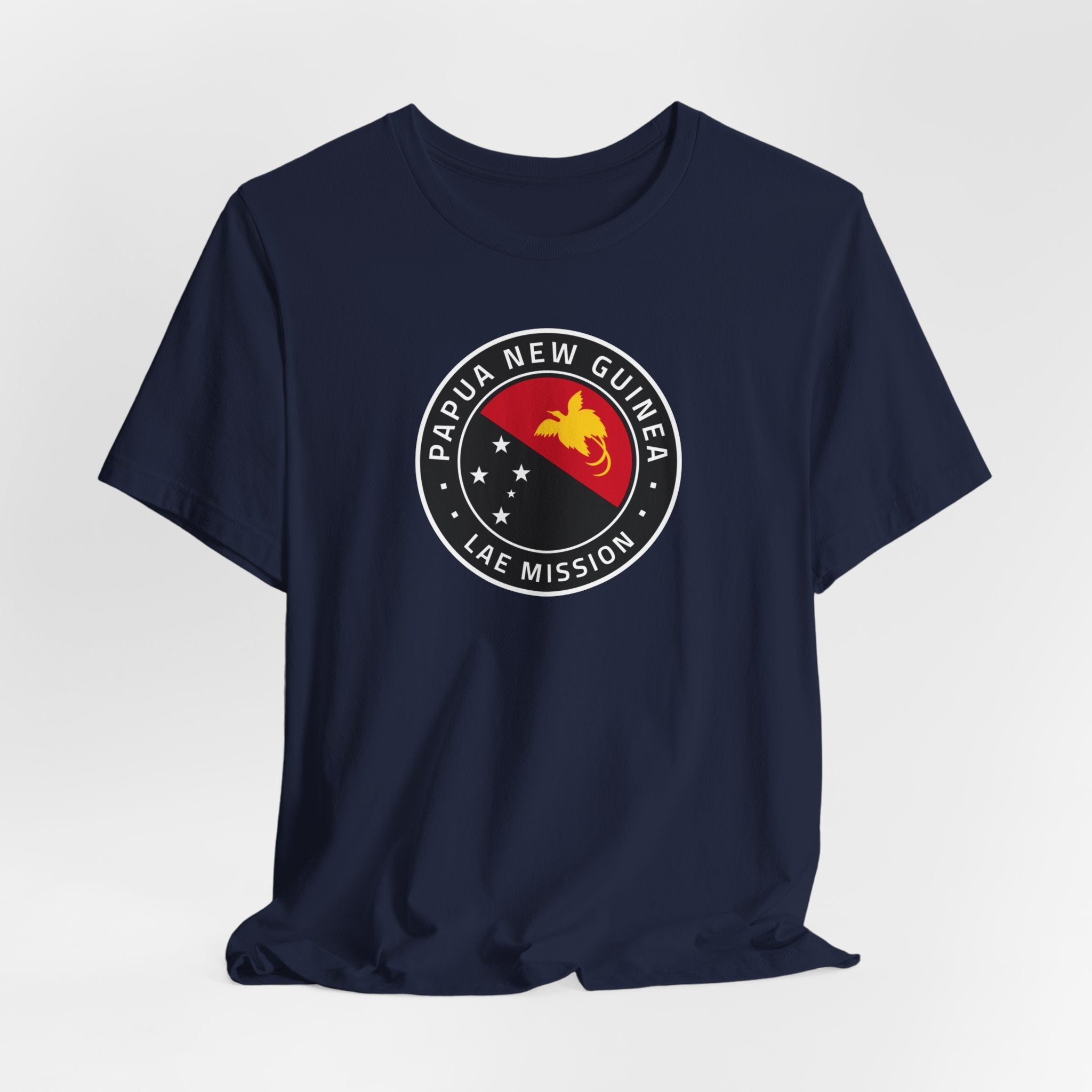 Papua New Guinea Lae Mission Flag Logo (Black Border) T-shirt - Mission Wishlist - LDS Missionary Gift Store