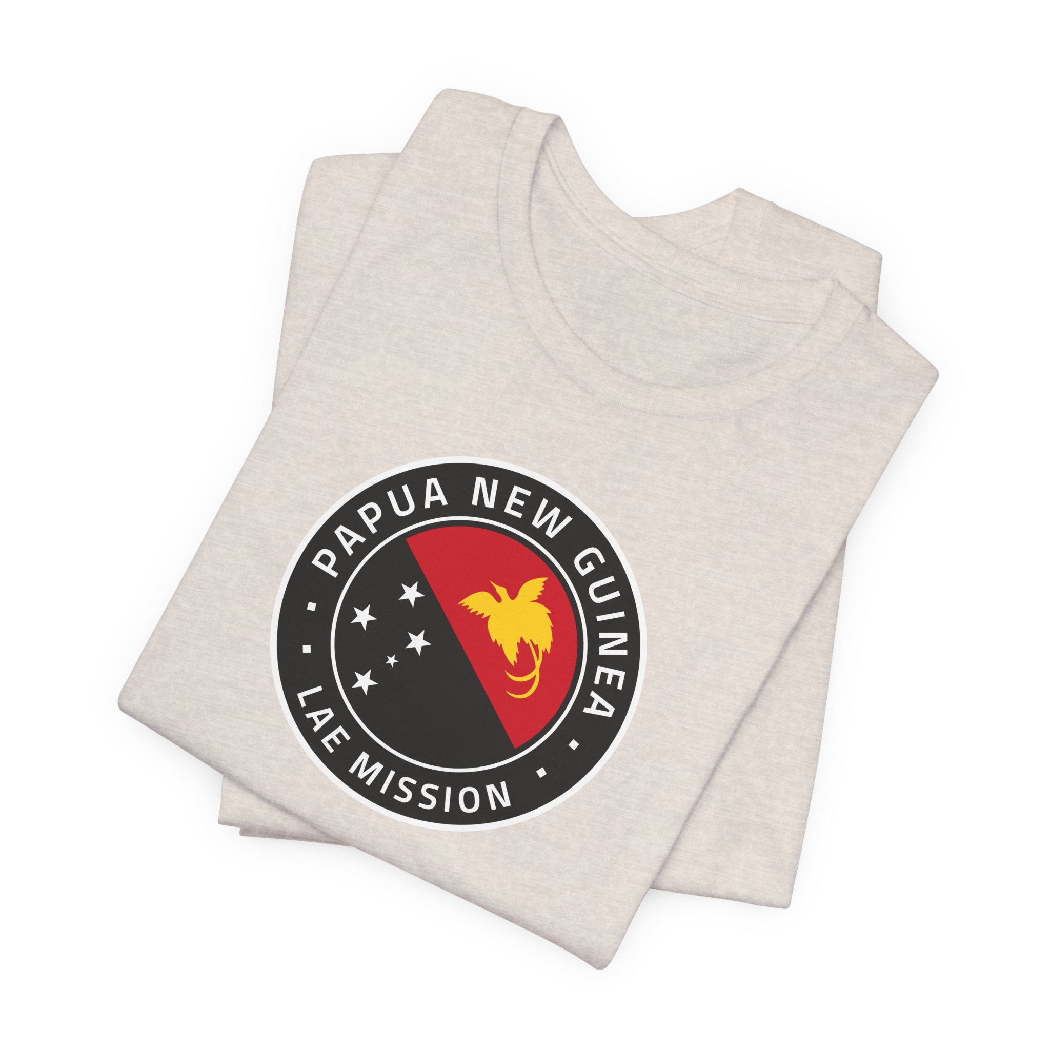Papua New Guinea Lae Mission Flag Logo (Black Border) T-shirt - Mission Wishlist - LDS Missionary Gift Store