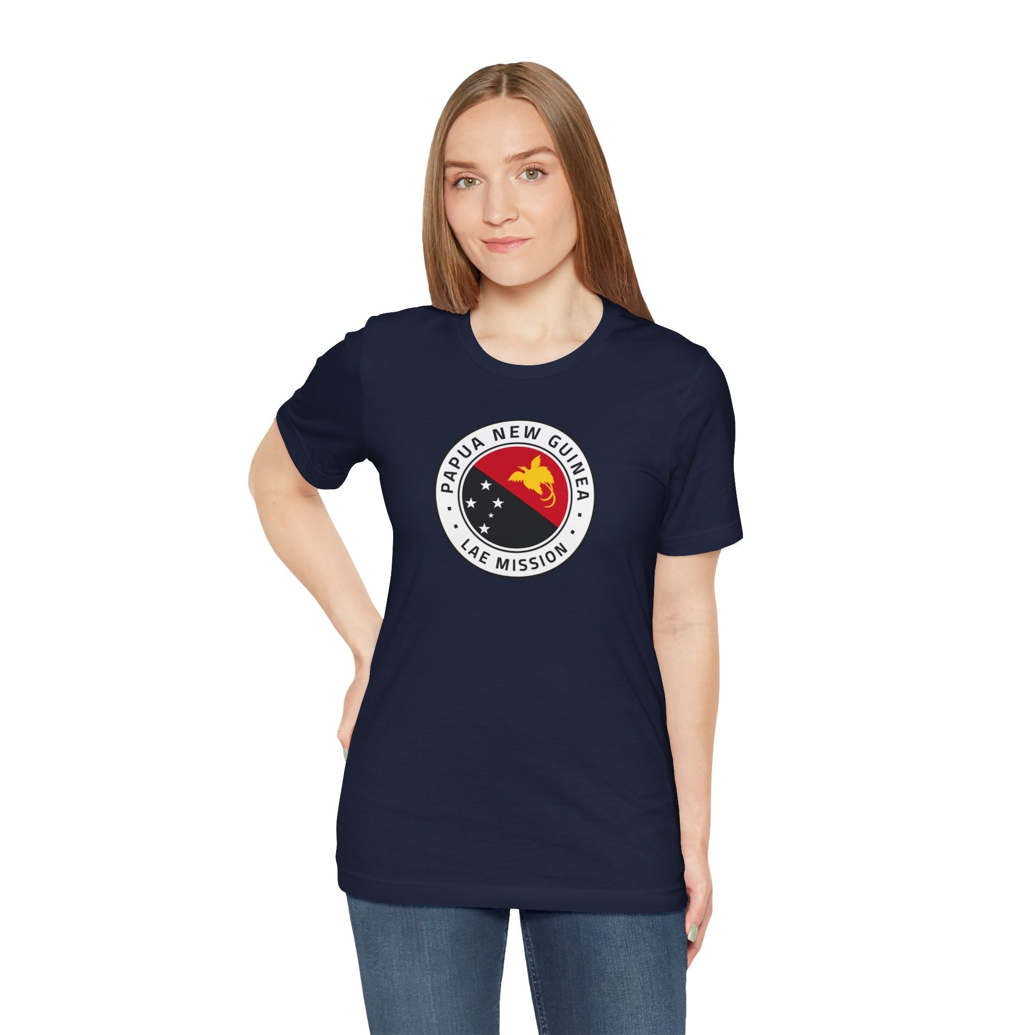 Papua New Guinea Lae Mission Flag Logo (White Border) T-shirt - Mission Wishlist - LDS Missionary Gift Store