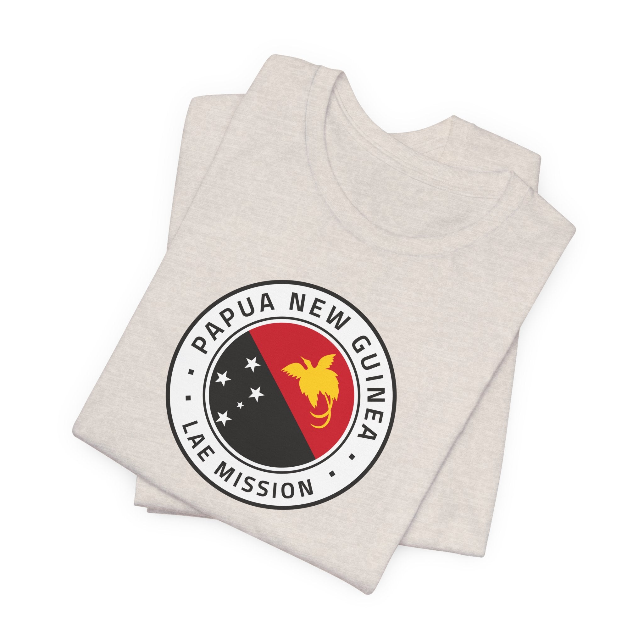 Papua New Guinea Lae Mission Flag Logo (White Border) T-shirt - Mission Wishlist - LDS Missionary Gift Store