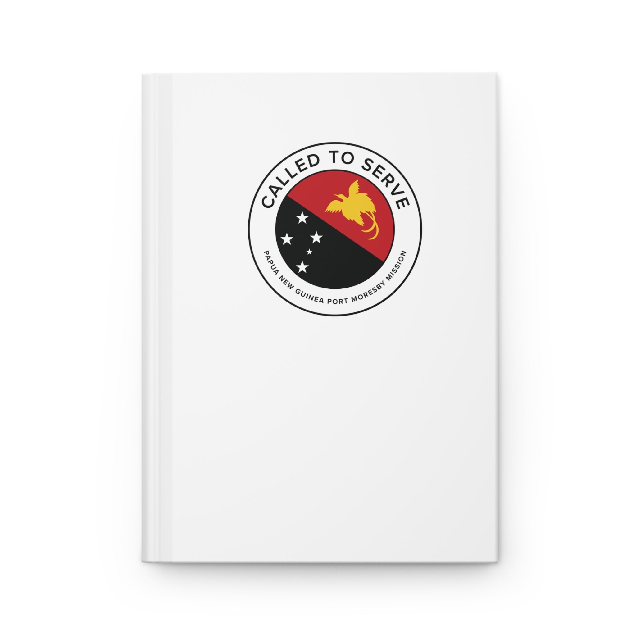 Papua New Guinea Port Moresby Mission Circle Flag Called to Serve White Hardcover Journal Matte - Mission Wishlist - LDS Missionary Gift Store