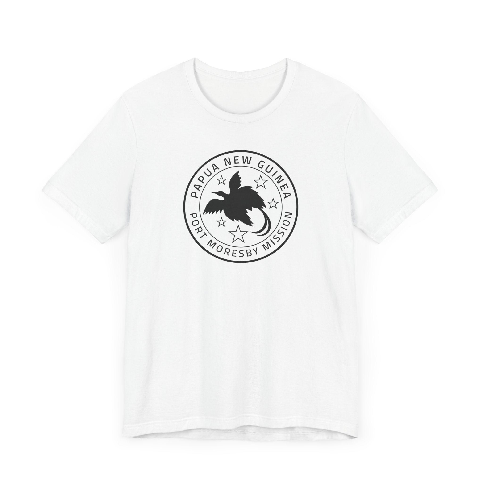 Papua New Guinea Port Moresby Mission Circular Monochrome Logo T-Shirt - Mission Wishlist - LDS Missionary Gift Store