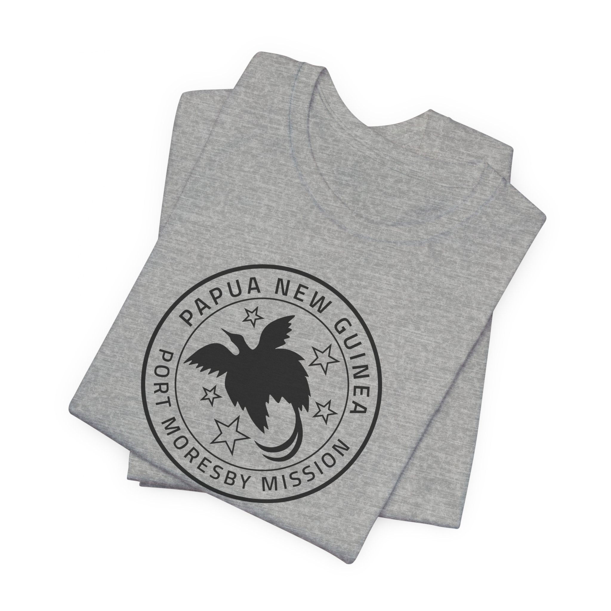 Papua New Guinea Port Moresby Mission Circular Monochrome Logo T-Shirt - Mission Wishlist - LDS Missionary Gift Store