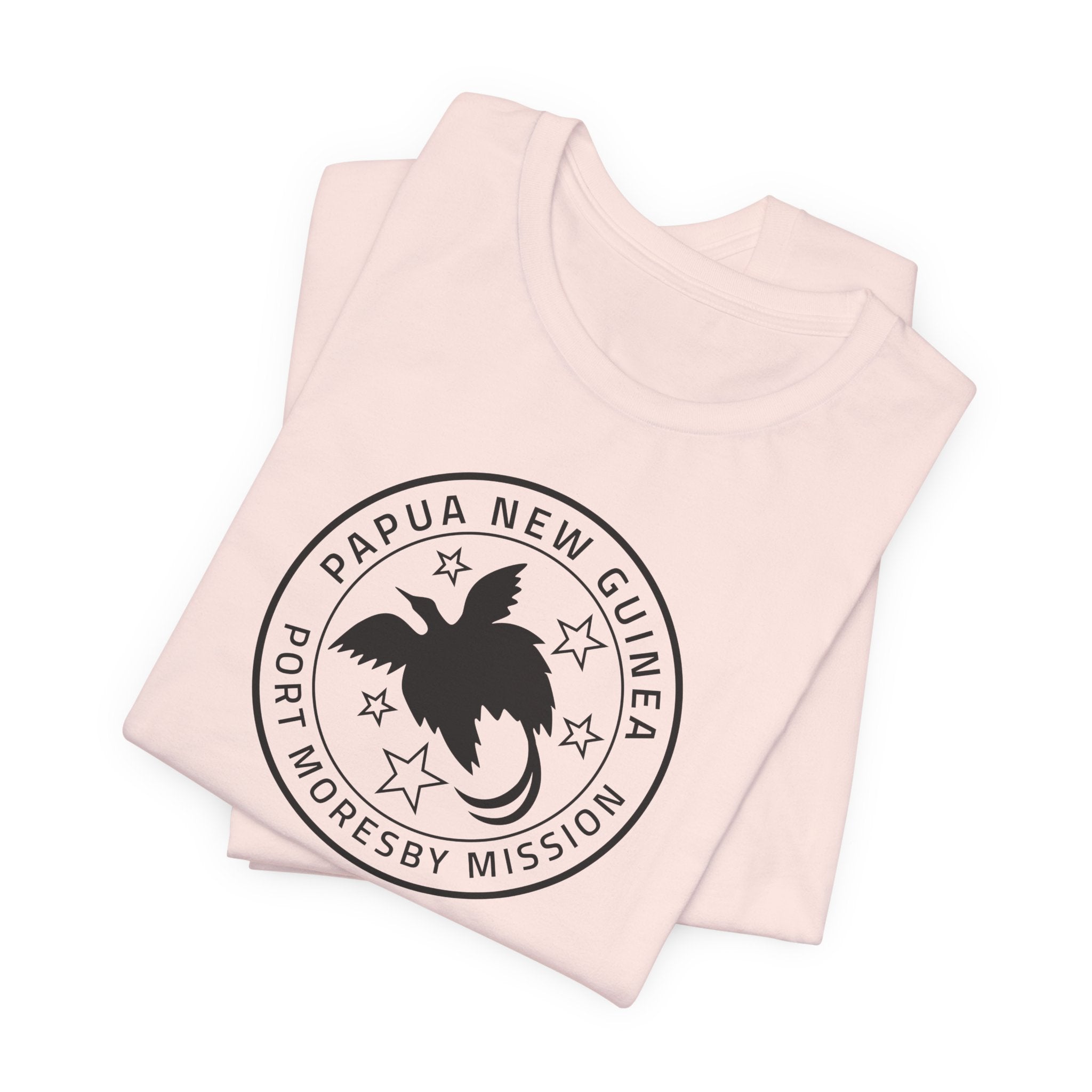 Papua New Guinea Port Moresby Mission Circular Monochrome Logo T-Shirt - Mission Wishlist - LDS Missionary Gift Store